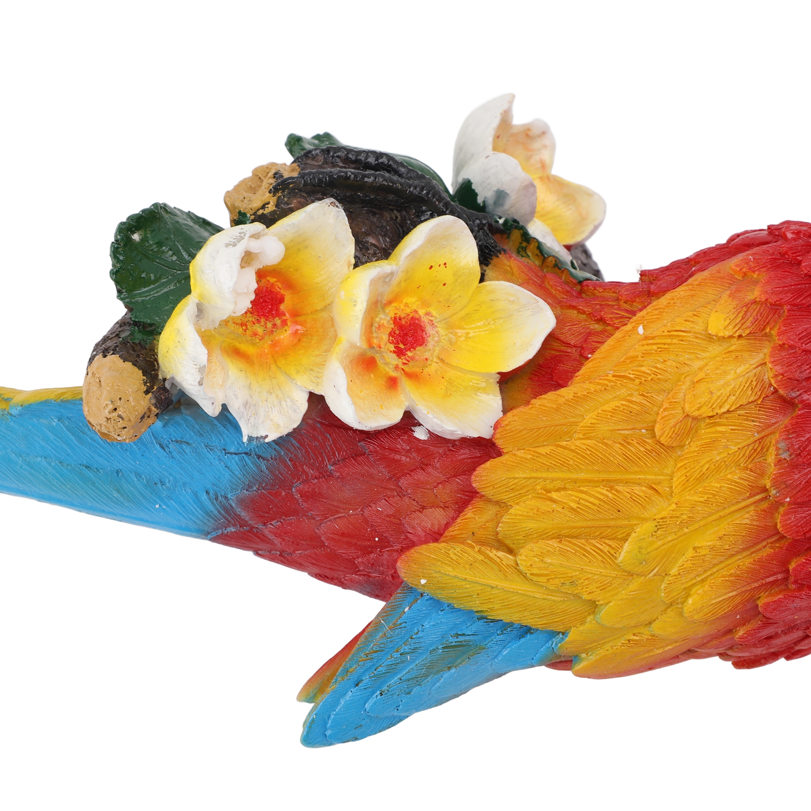 Resin Bird Figurine Decorative Parrot Sculpture for Indoor Outdoor Living Room - Picture 15 of 21