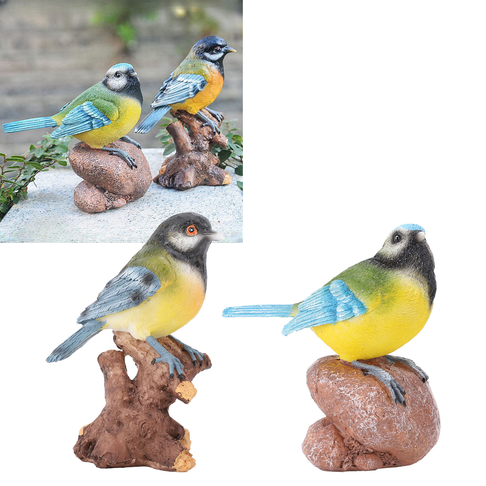 Garden Bird Statue Sculpture Decoration Animal Bird Figurine For Indoor US - Picture 23 of 28