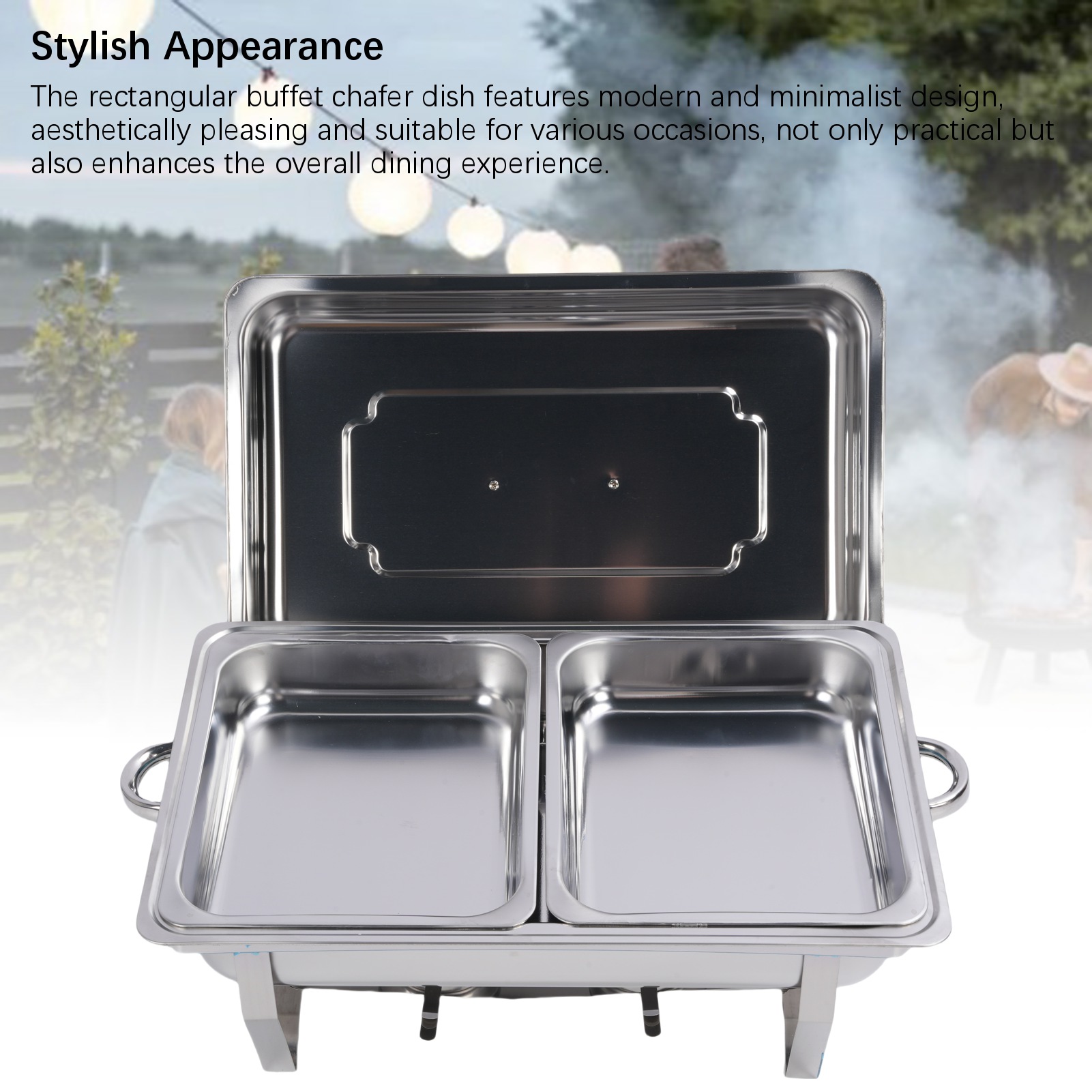 Sturdy Stainless Steel Buffet Chafer Server Warmer for Various Buffet Needs