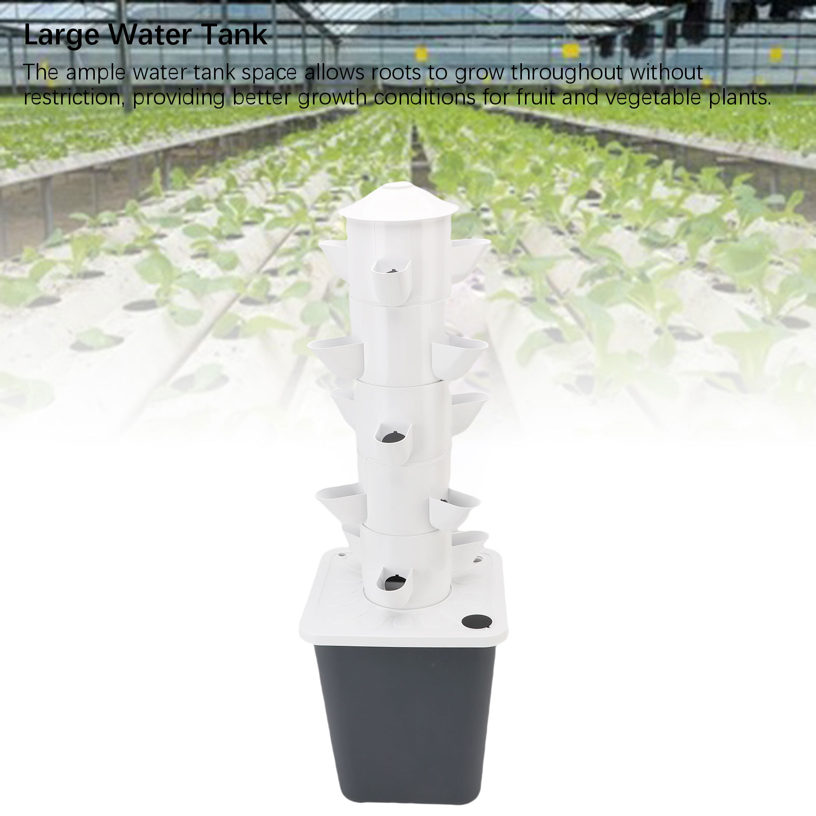Vertical Planter 15 Holes 10L Water Tank Kids Educational Hydroponic Tower - Picture 16 of 18