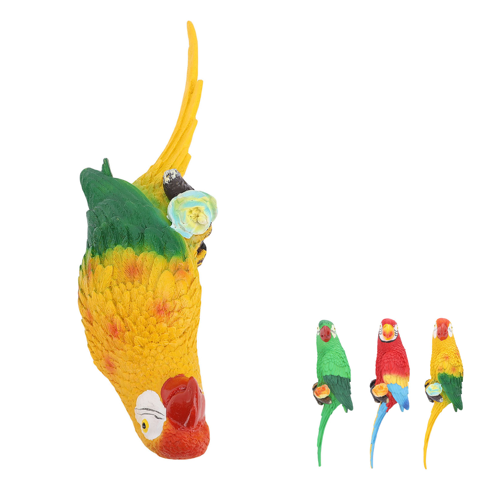Papagei Dekoration Resin Realistischer Wetterfestes Affenstatuär Für Garten soldes