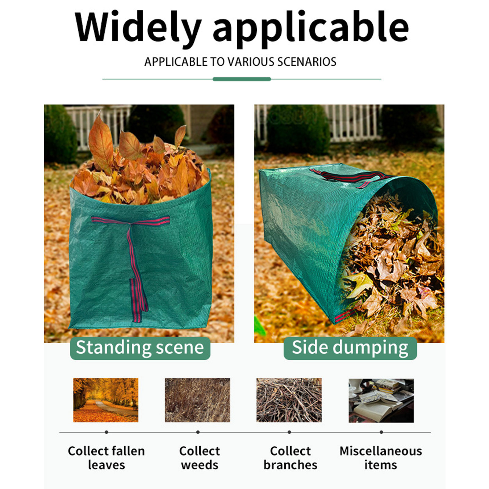 Dustpan Type Yard Waste Bag Reusable Garden Leaf Bag Leaf Collector For Leaves