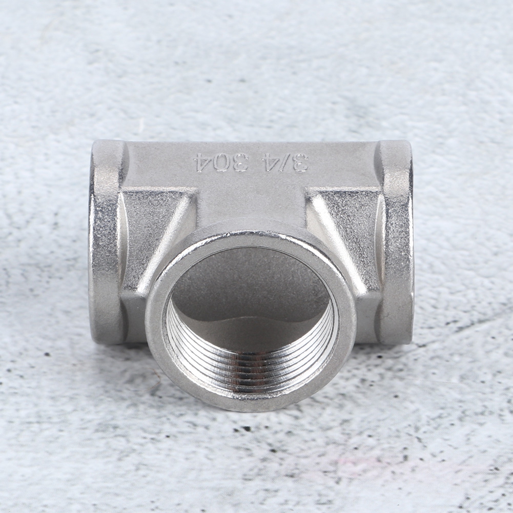 HG 304 Stainless Steel Tee Threaded Pipe Connector For Industrial Pipe Shelf - Picture 23 of 26