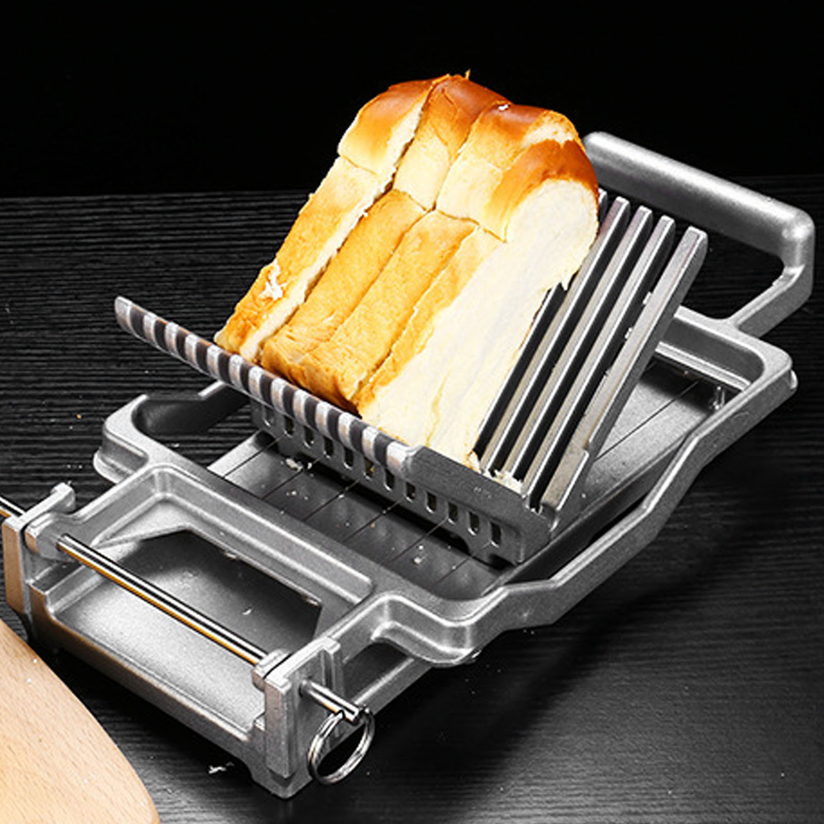 Manual Bread Cutter for Evenly Cut Toast Butter Bananas Aluminum Alloy - Picture 17 of 18