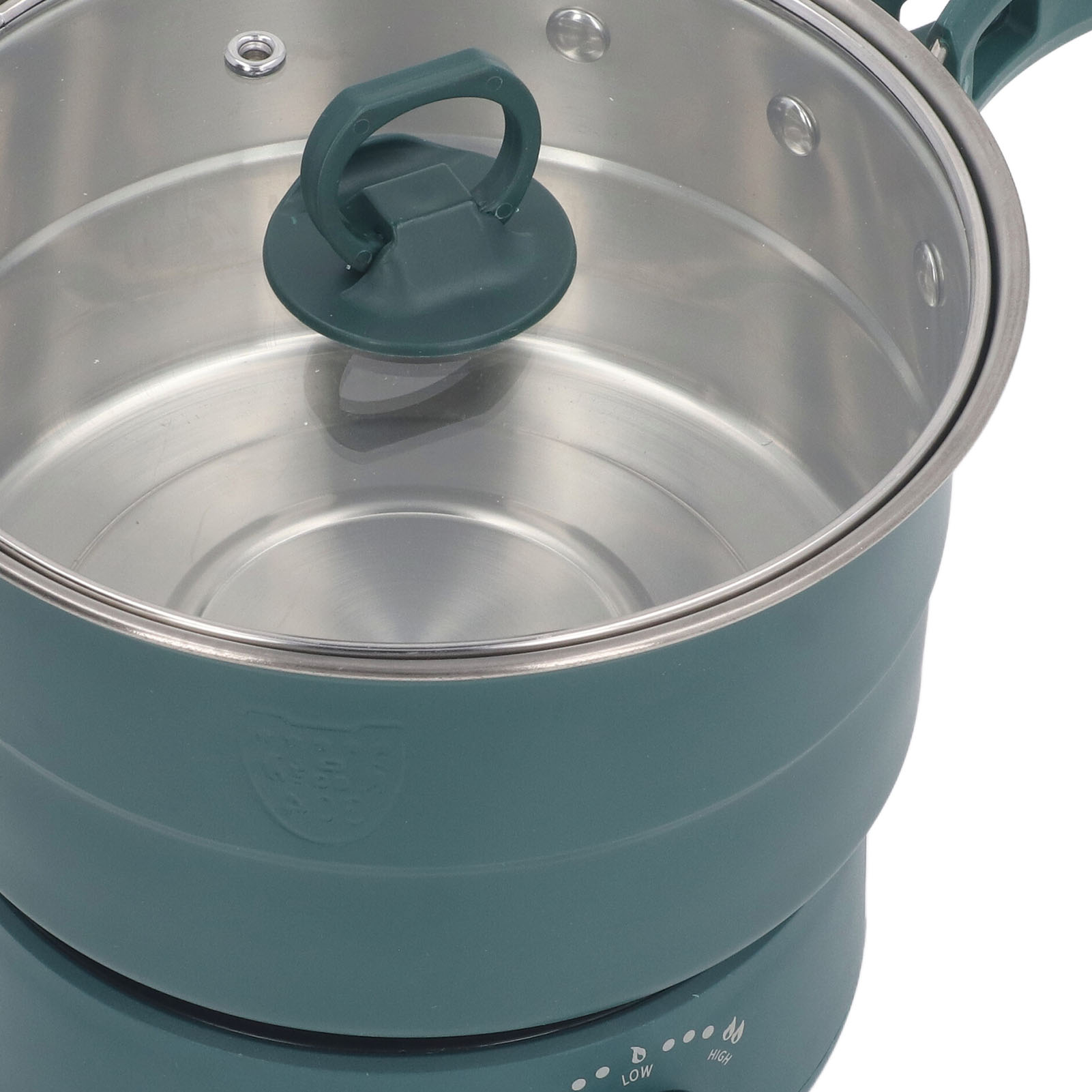 500W 1.6L Portable Electric Cooker with Foldable Handle Hot Pot for Camp Dorm De - Produktbild 1