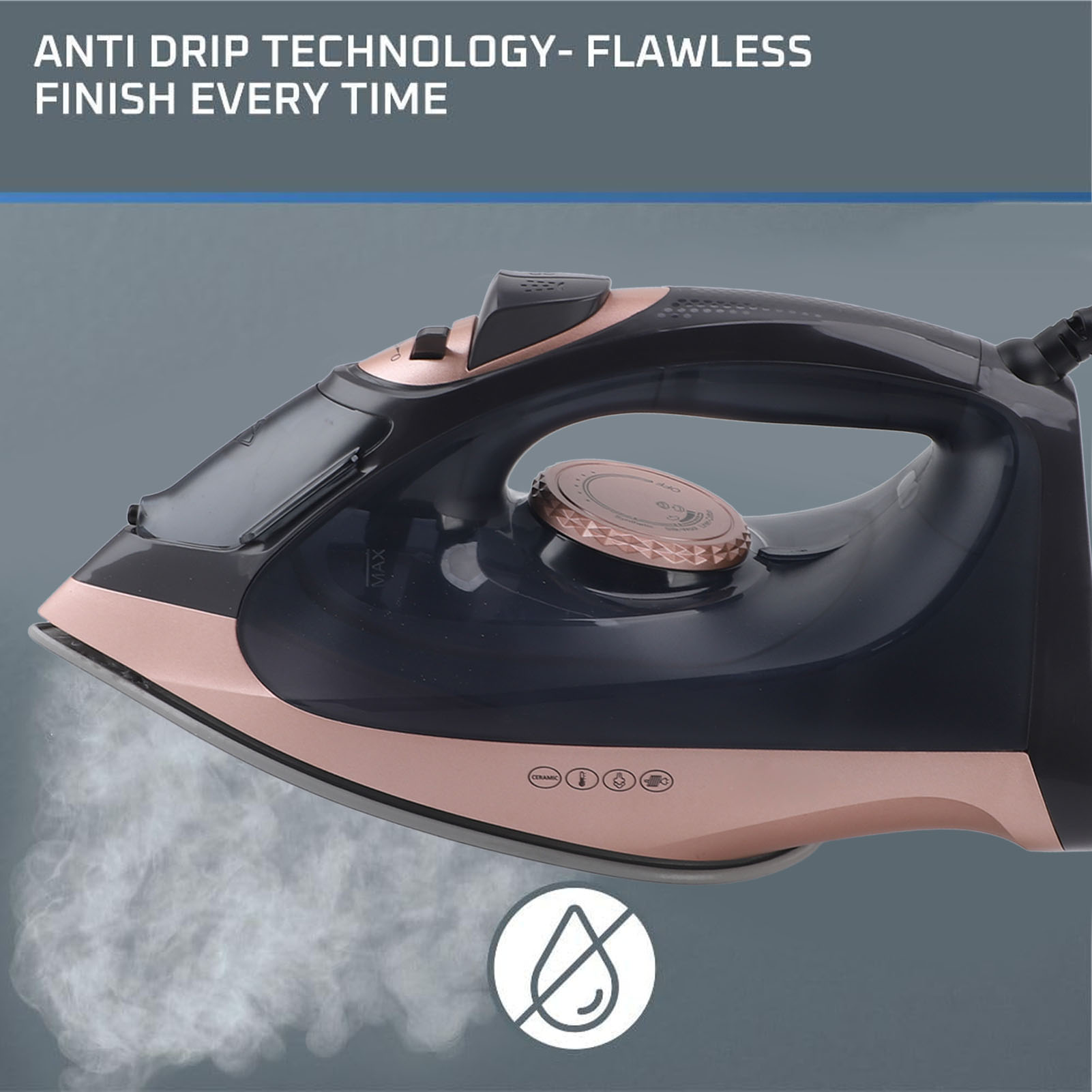 Plancha de vapor para el hogar portátil 300 orificios de microvapor potente brazo de difusión de vapor CEL - Imagen 16 de 18