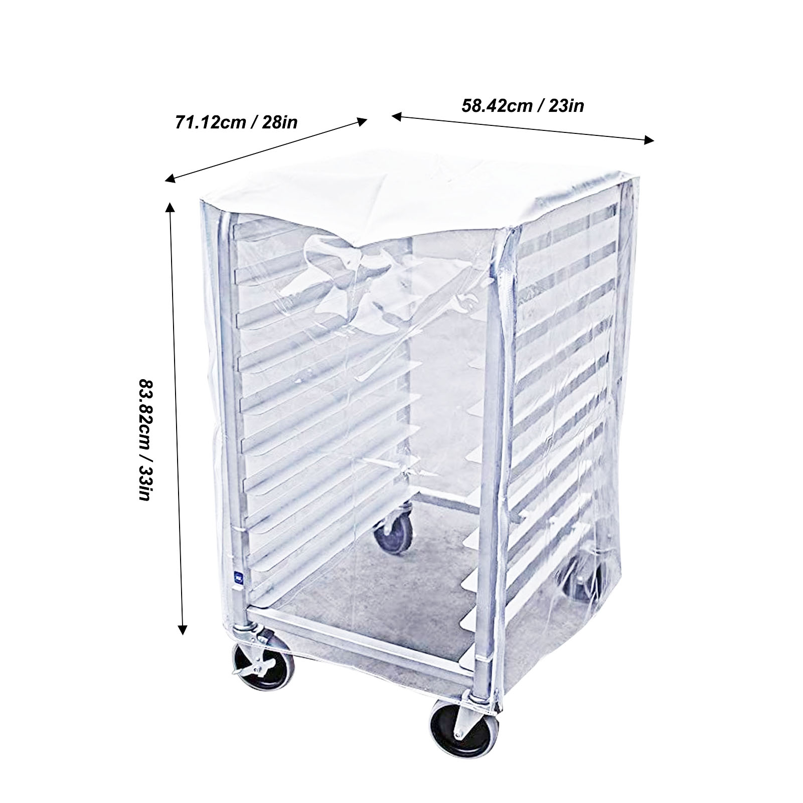 Transparent Sheet Pan Rack Cover for Home Kitchen and Restaurant Use