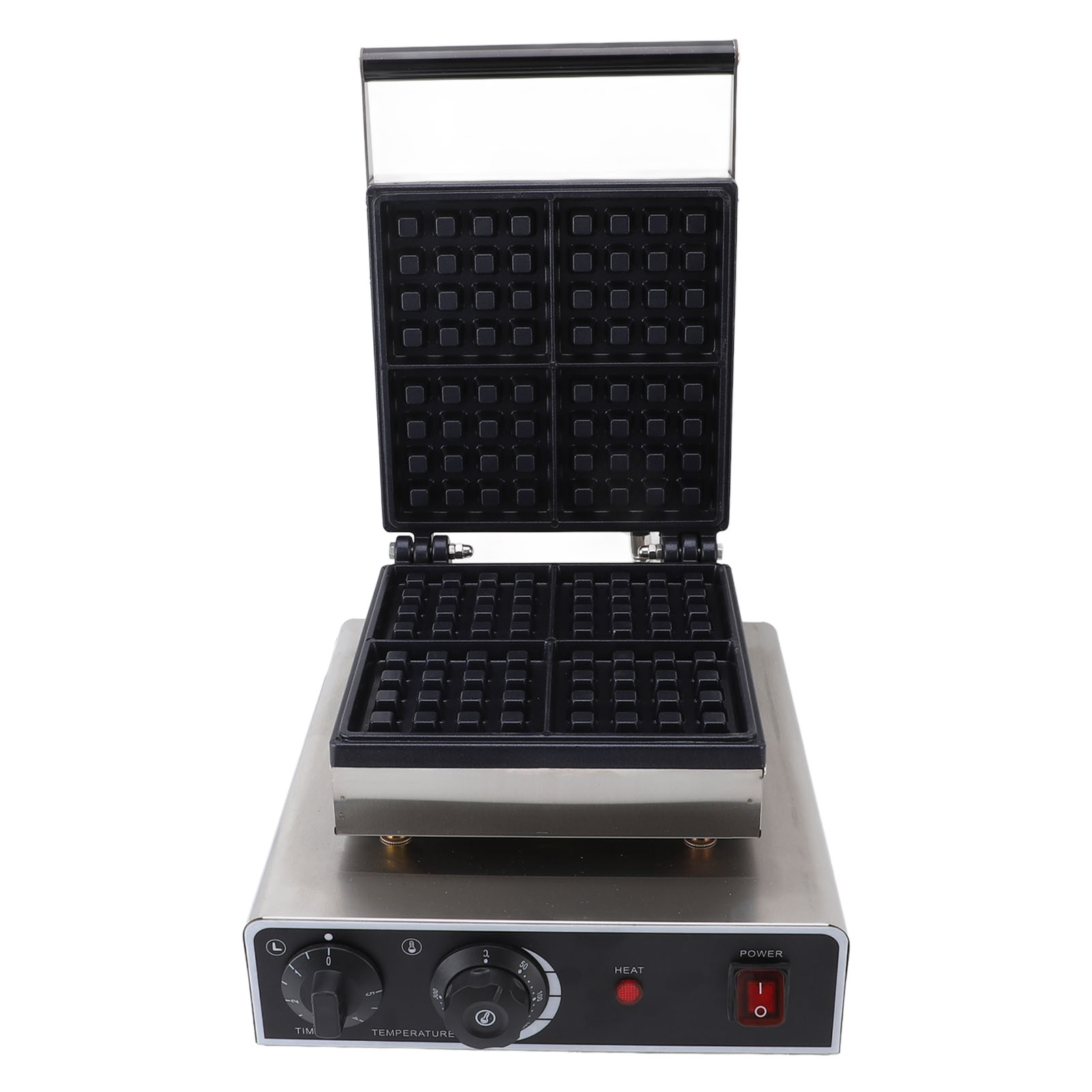 4 Slice Electric Waffle Maker 22x22cm 1750W Rapid Heating Timed Nonstick Doub - Picture 16 of 18
