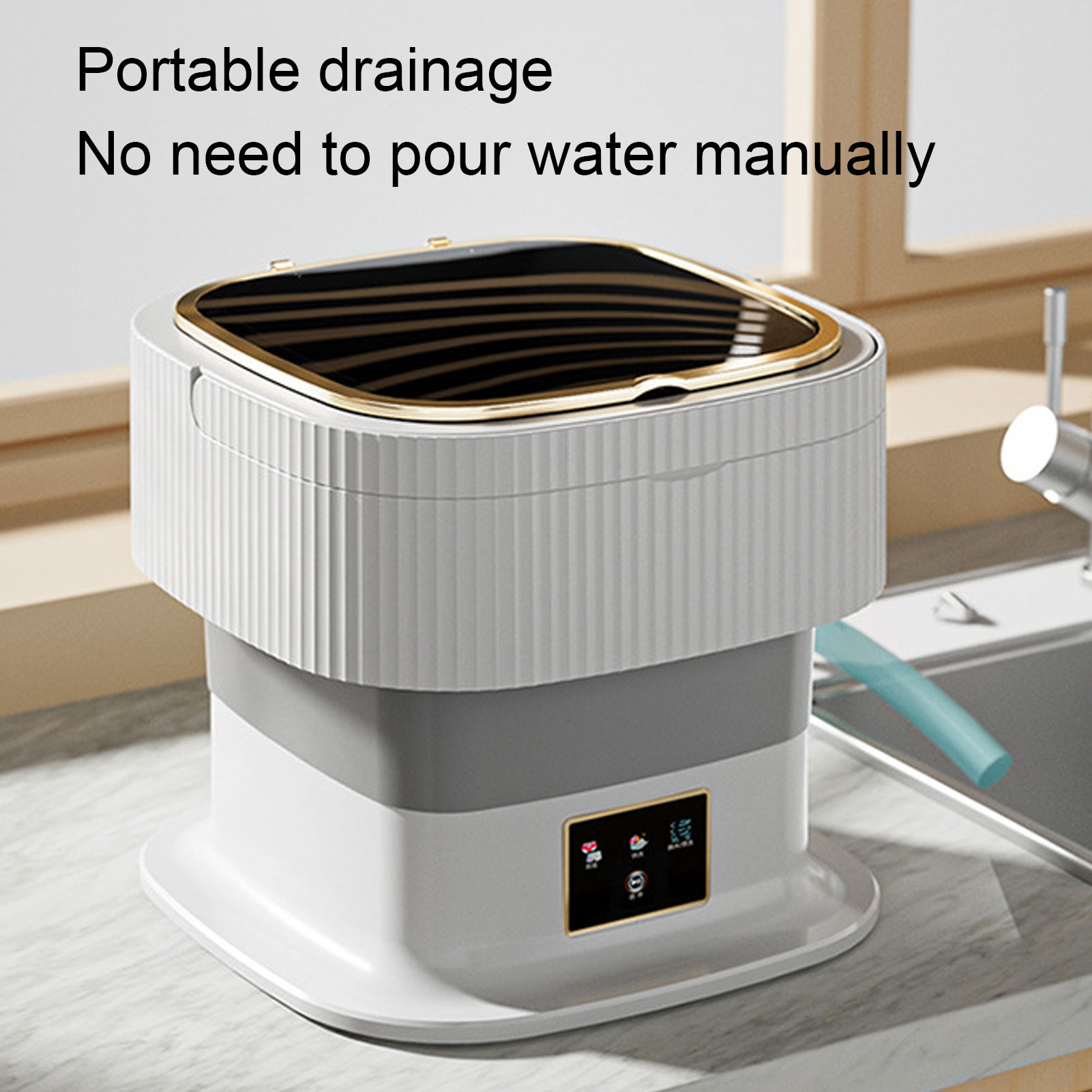 Portable Washing Machine 11.5L Large Capacity Mini Clothes Washer for Underwear