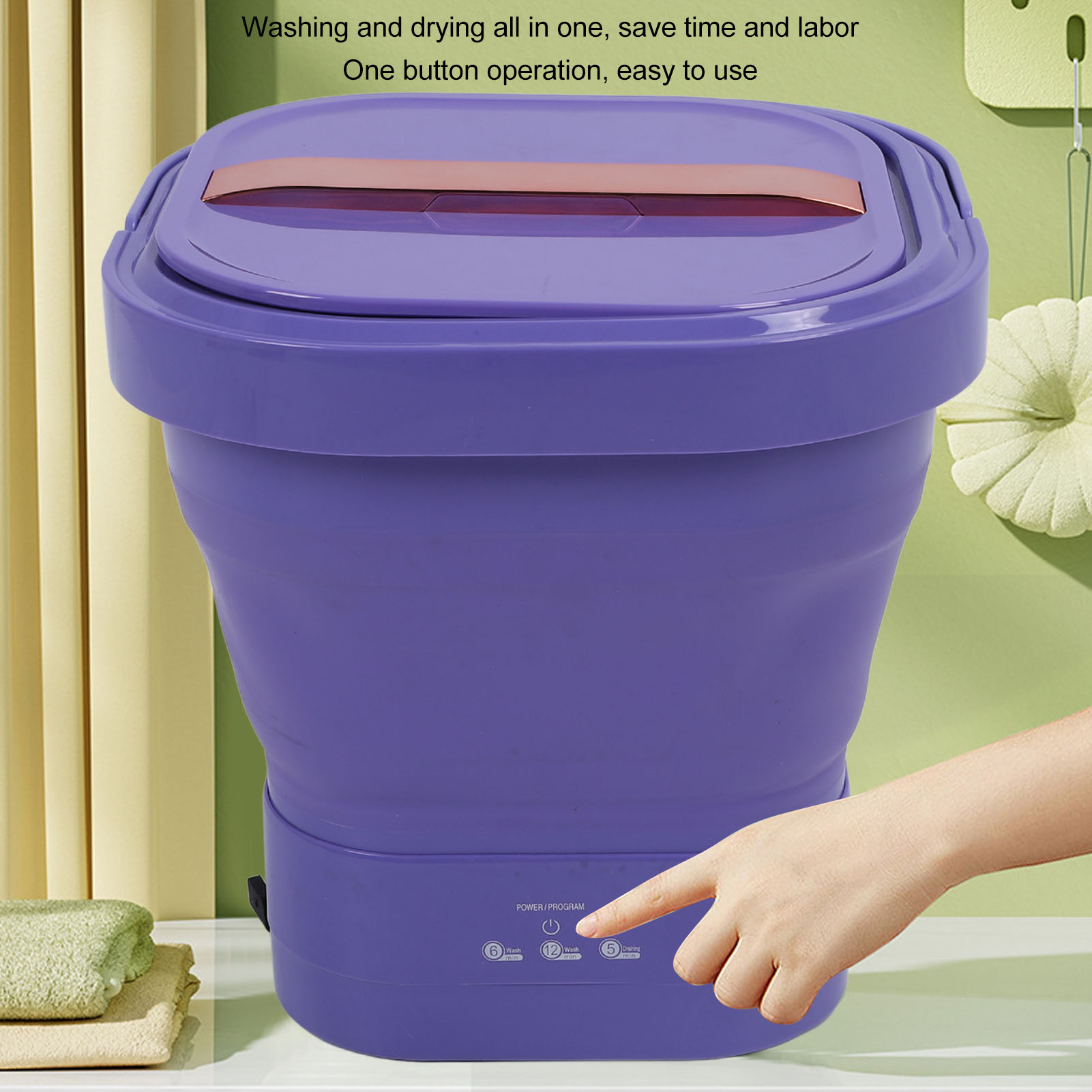 Portable Mini Washing Machine for Underwear Travel Camping