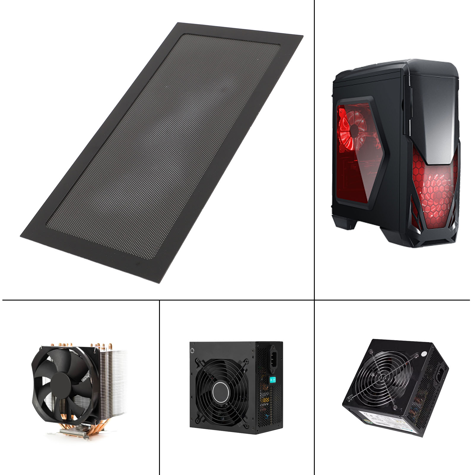 2pcs PC Case Dust Mesh Filter Magnetic Dust Filter for Power Supply Fan - Afbeelding 17 van 18