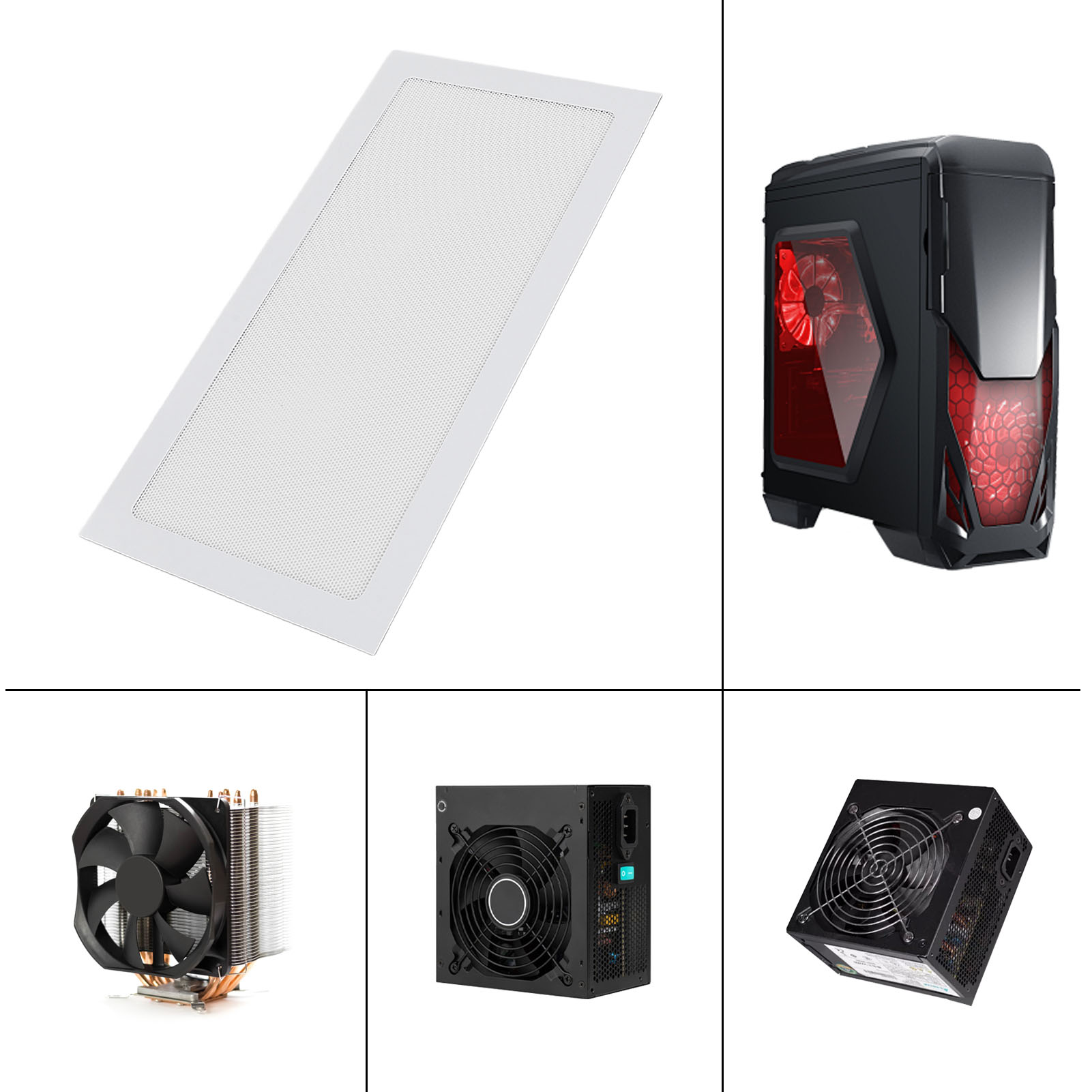 2pcs PC Case Dust Mesh Filter Magnetic Dust Filter for Power Supply Fan - Afbeelding 13 van 18