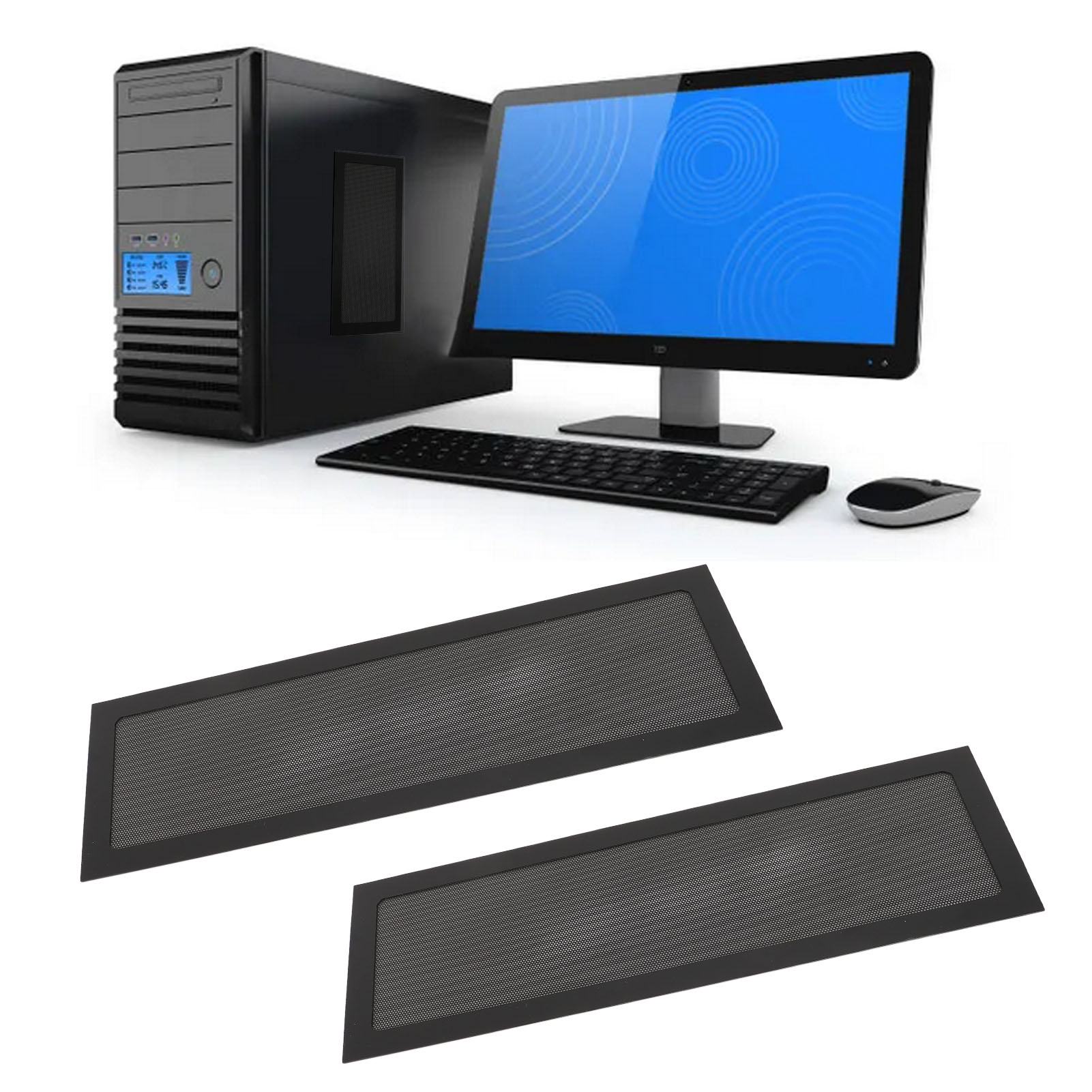 Fine Mesh PC Filtr chłodnicy Rama magnetyczna 2 szt. do komputerowych grilli wentylatorów - Zdjęcie 17 z 18