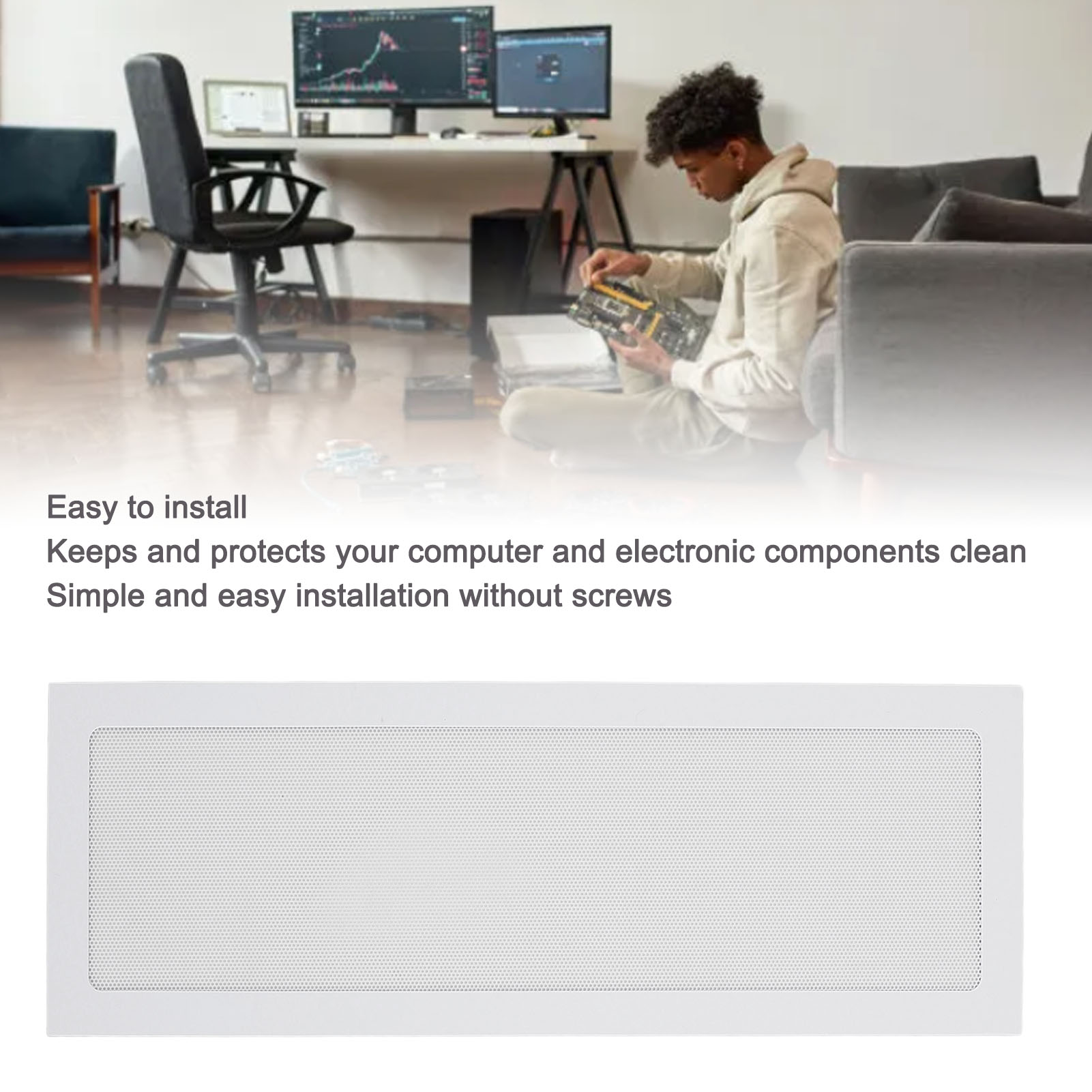 Computer -Lüfterfiltergrill Magnetrahmen PC Lüfterstaubfilter Feines Netz Für - Bild 27 von 28