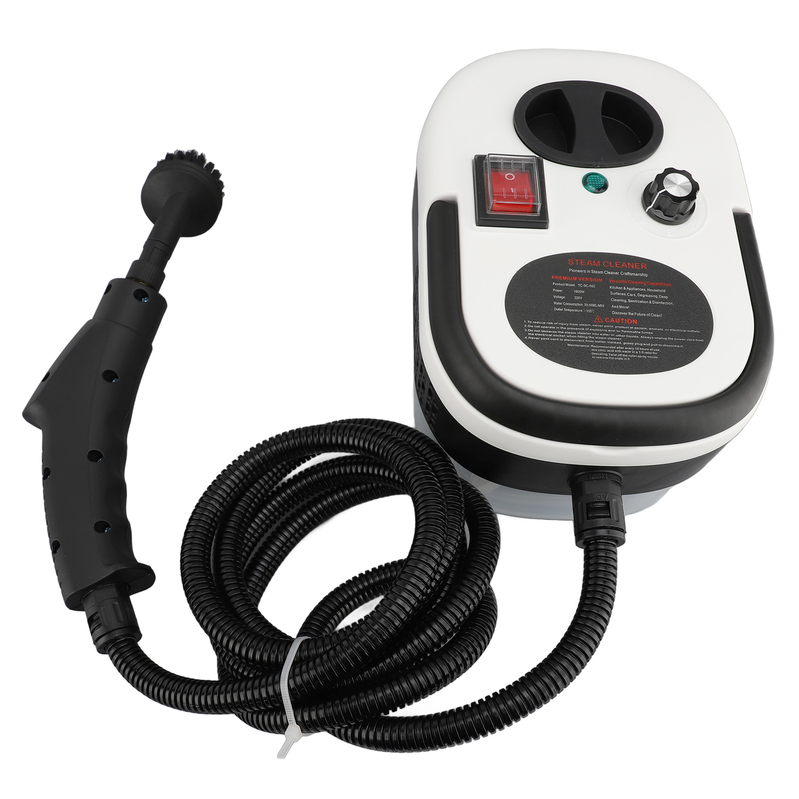 Limpiador de vapor portátil de alta temperatura 2500 W para limpieza de cocina y hogar coche - Imagen 14 de 18