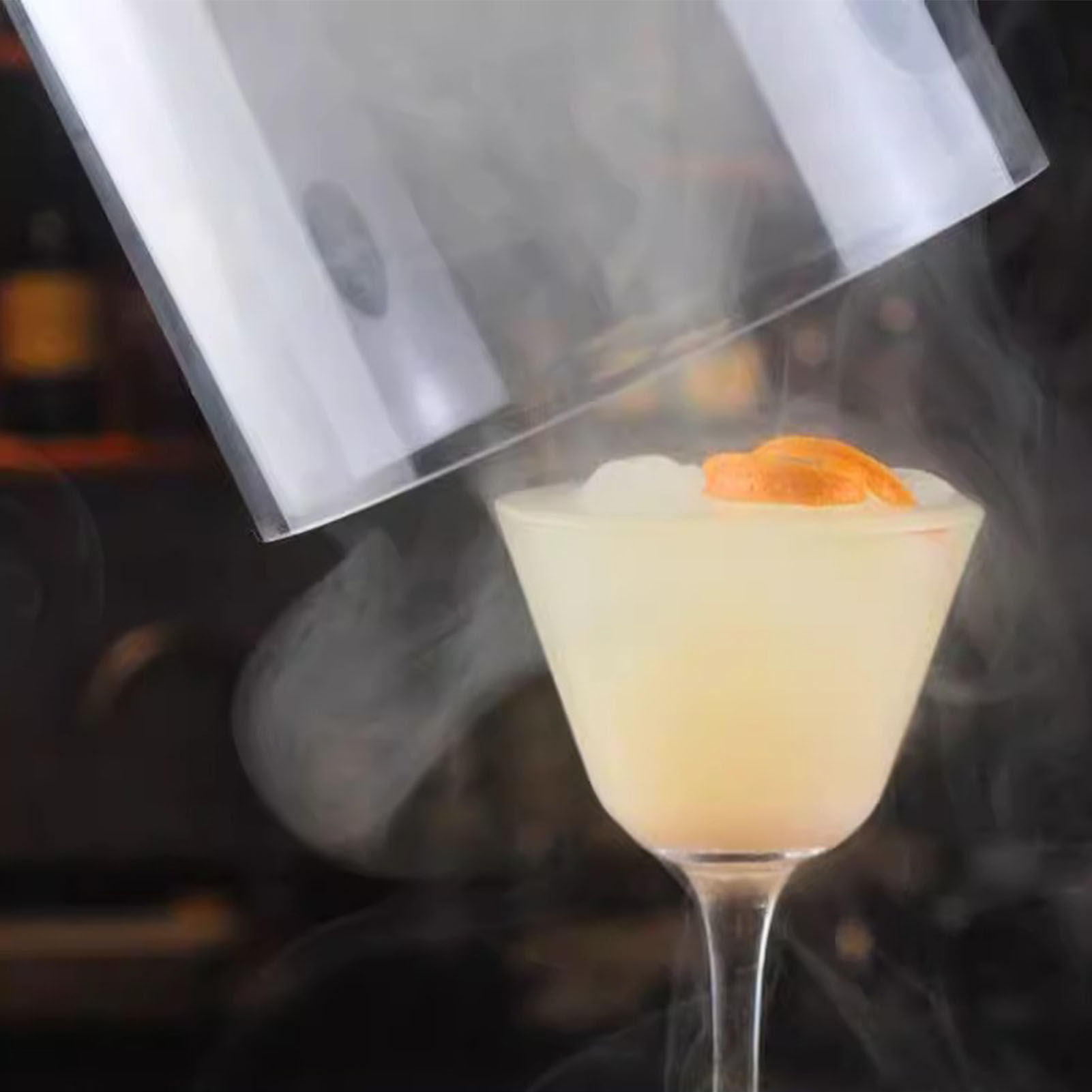 Smoking Cloche Dome Cover Lid For Food Drinks Acrylic Transparent Cocktail FF - Picture 25 of 33