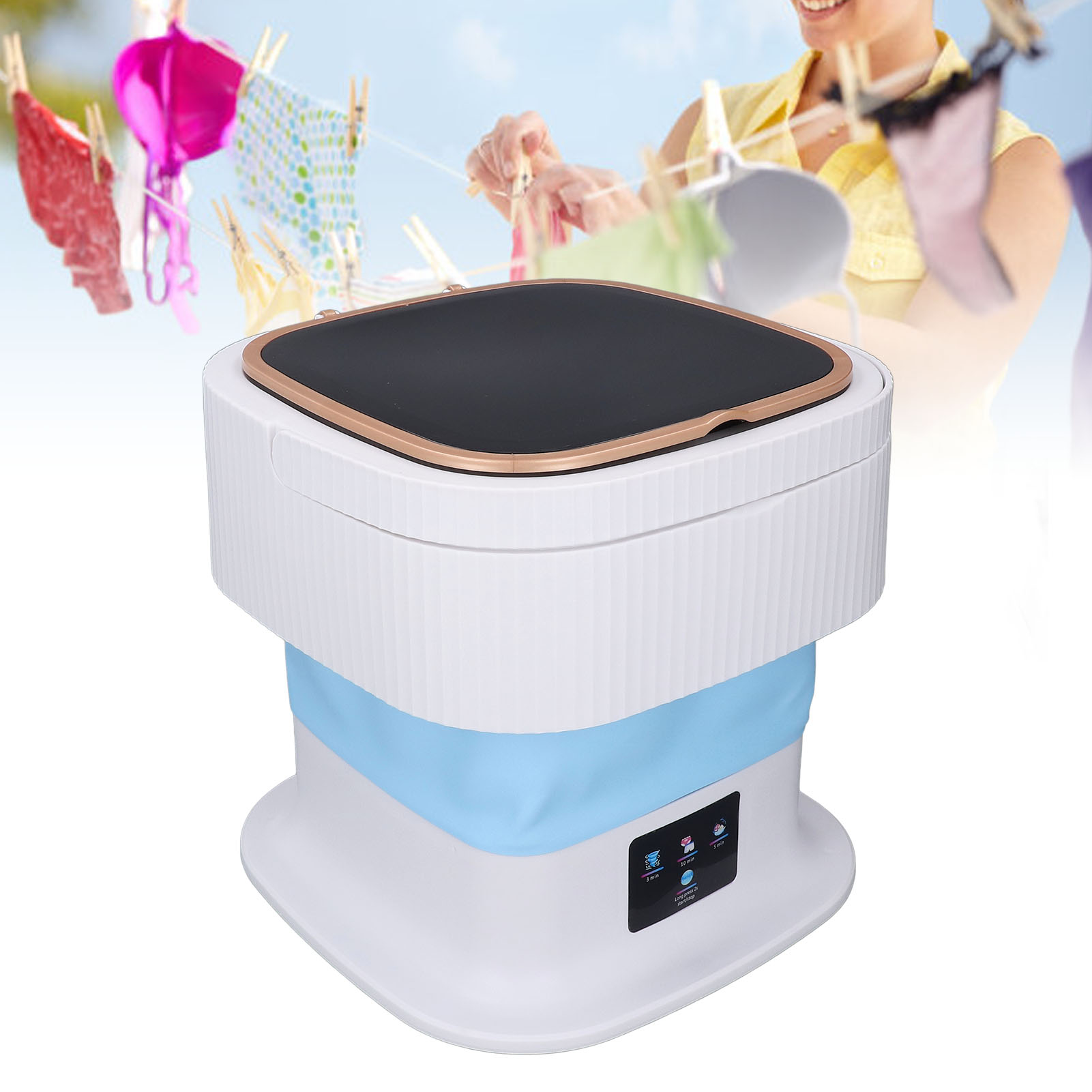 11.5L Portable Washing Machine Large Capacity Mini Foldable Washer for Underwear