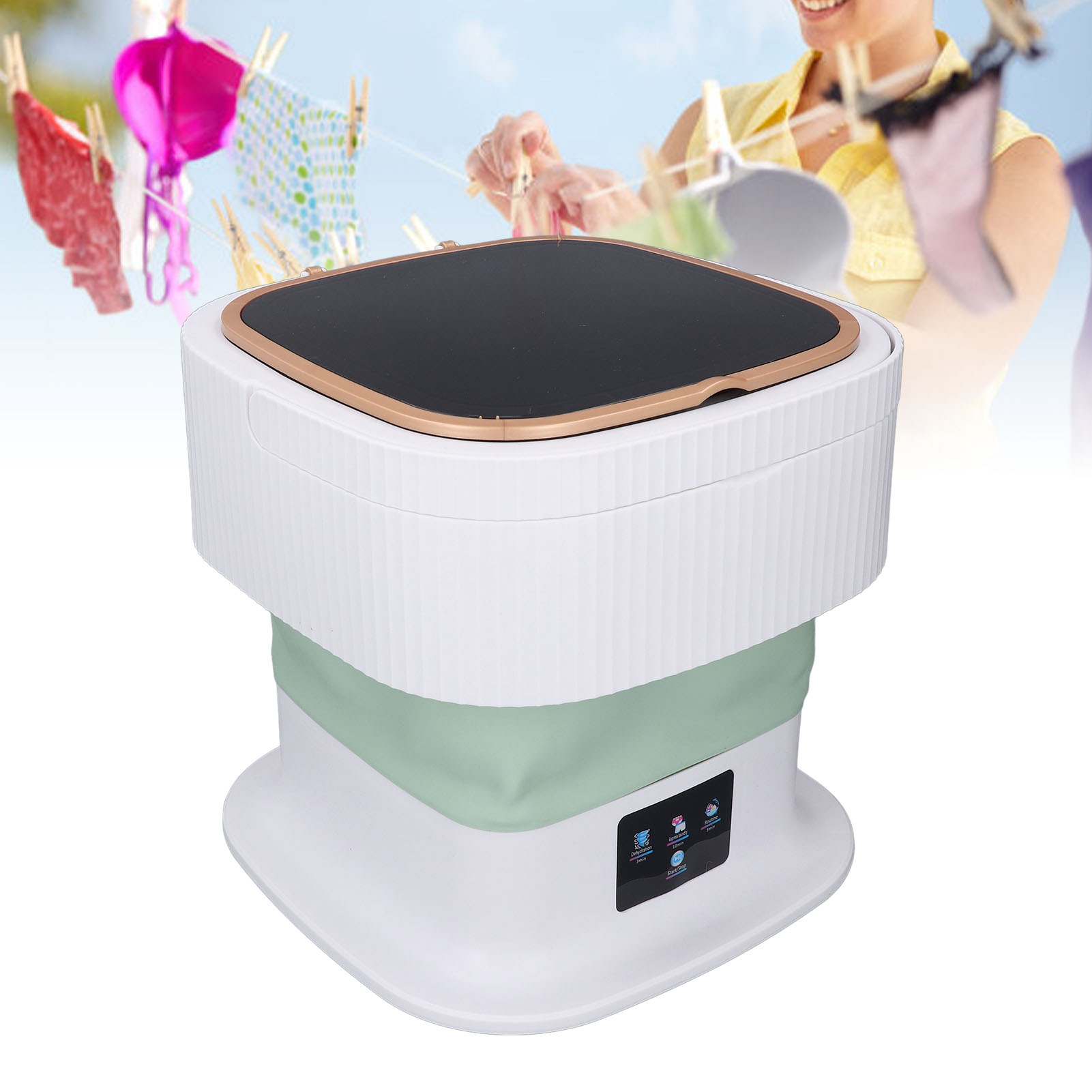 11.5L Portable Washing Machine Large Capacity Mini Foldable Washer for Underwear