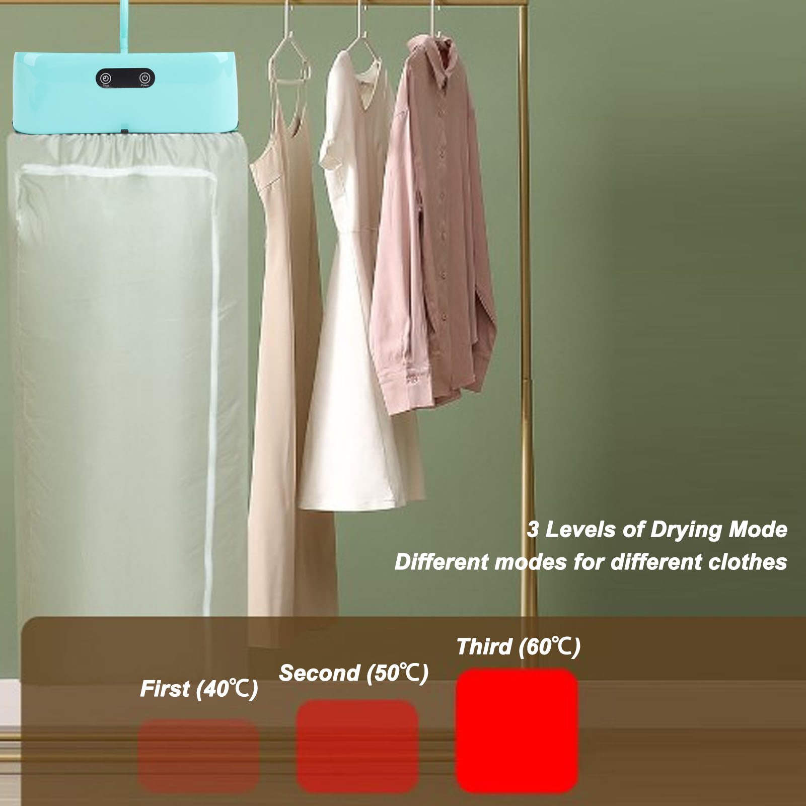 Portable Clothes Dryer Foldable Multifunctional Small Electric Drying Machine