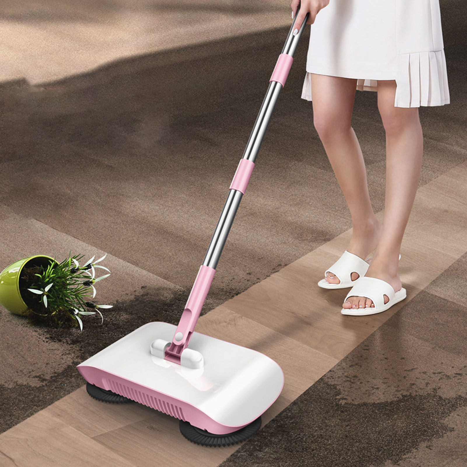Household Hand Push Sweeper Kehrmaschine Mehrzweck Mop Besen Kehrschaufel - Bild 27 von 30