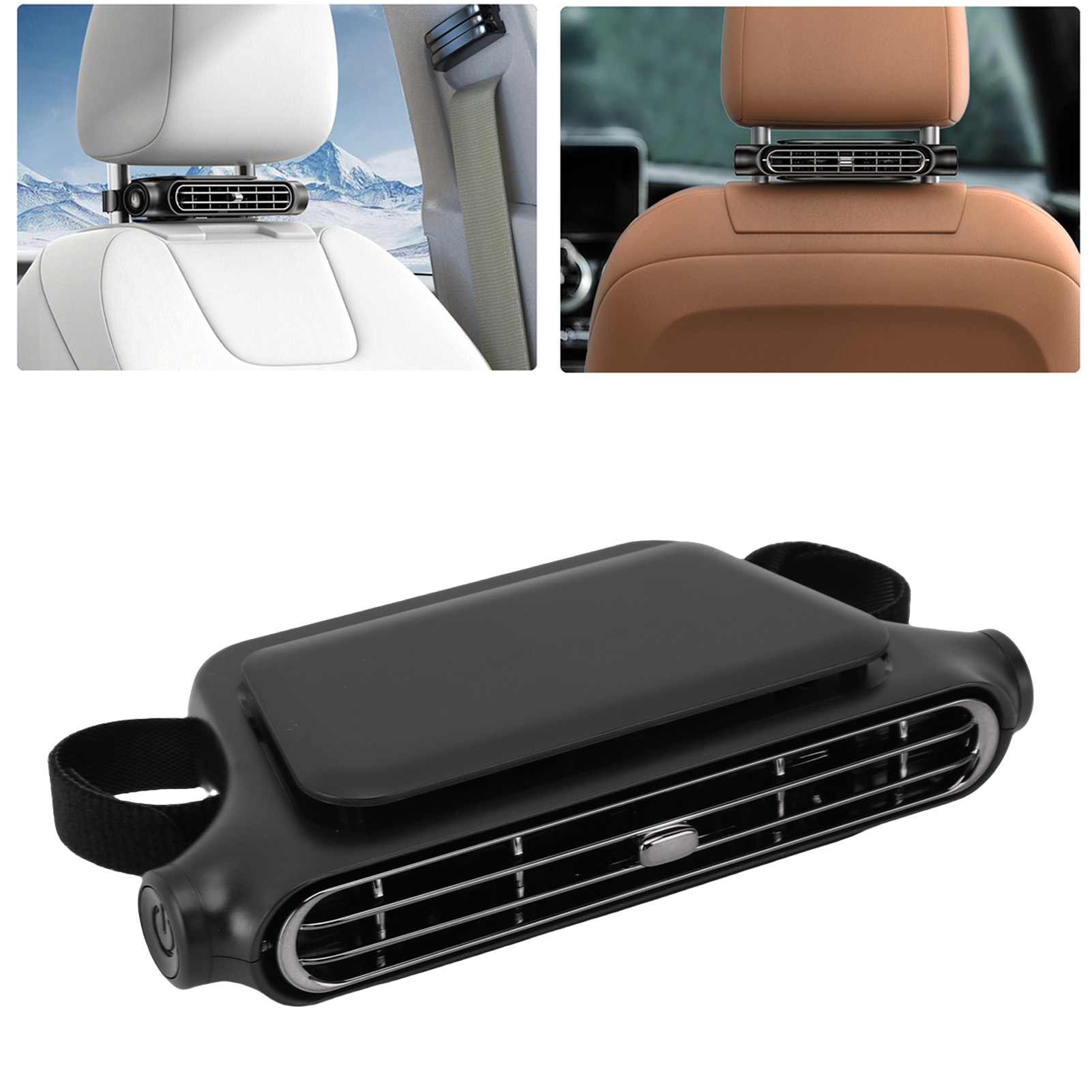 NEW Car Seat Cooling Fan Bladeless Adjustable USB Car Headrest Backseat Cooling