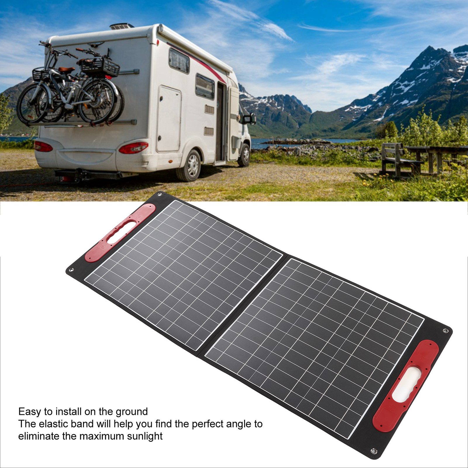 100W Folding Solar Panel Charger 16V Semi Flexible IPX4 Waterproof