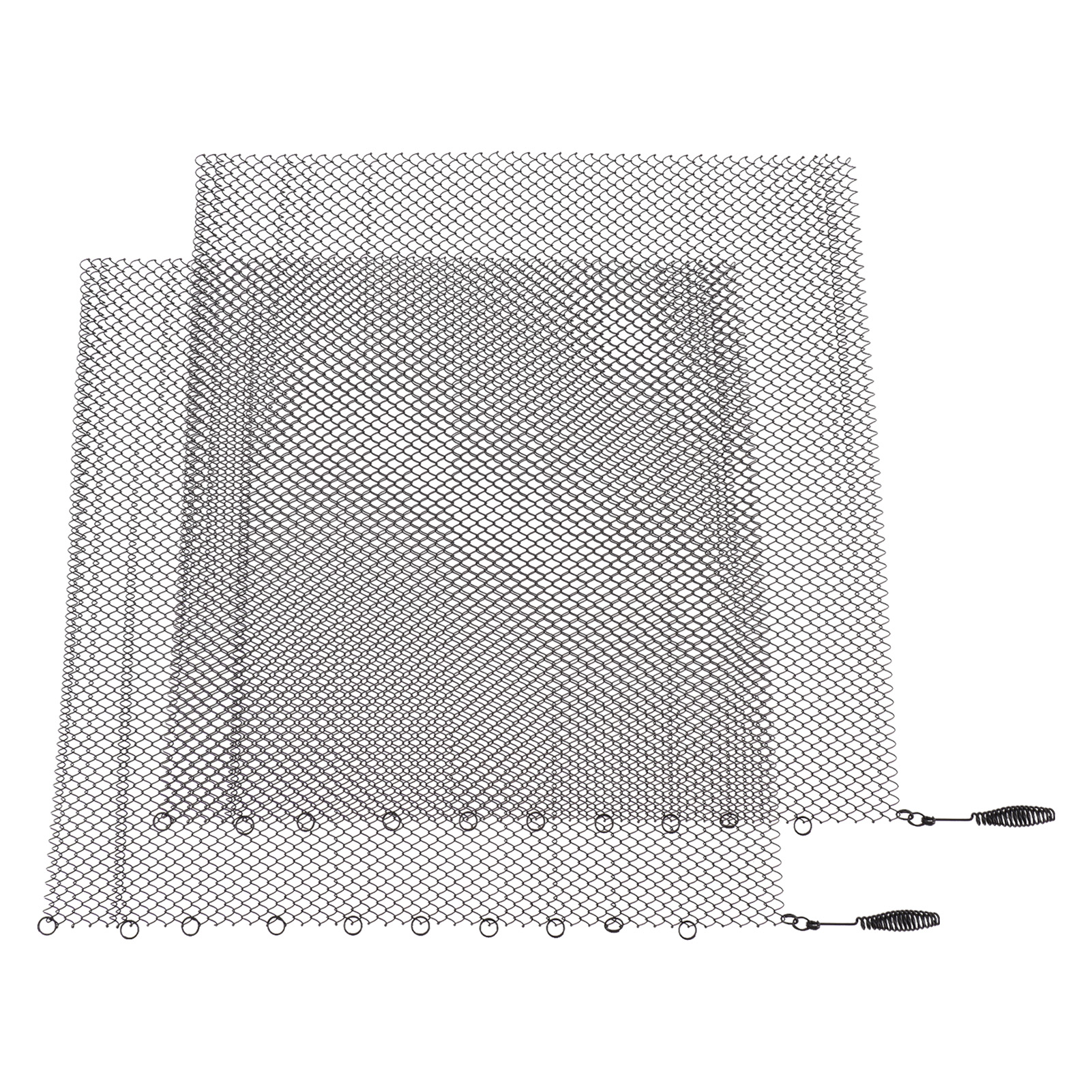 2 Panels Fireplace Mesh Curtain Screen Replacement for Wood Burning Fireplace
