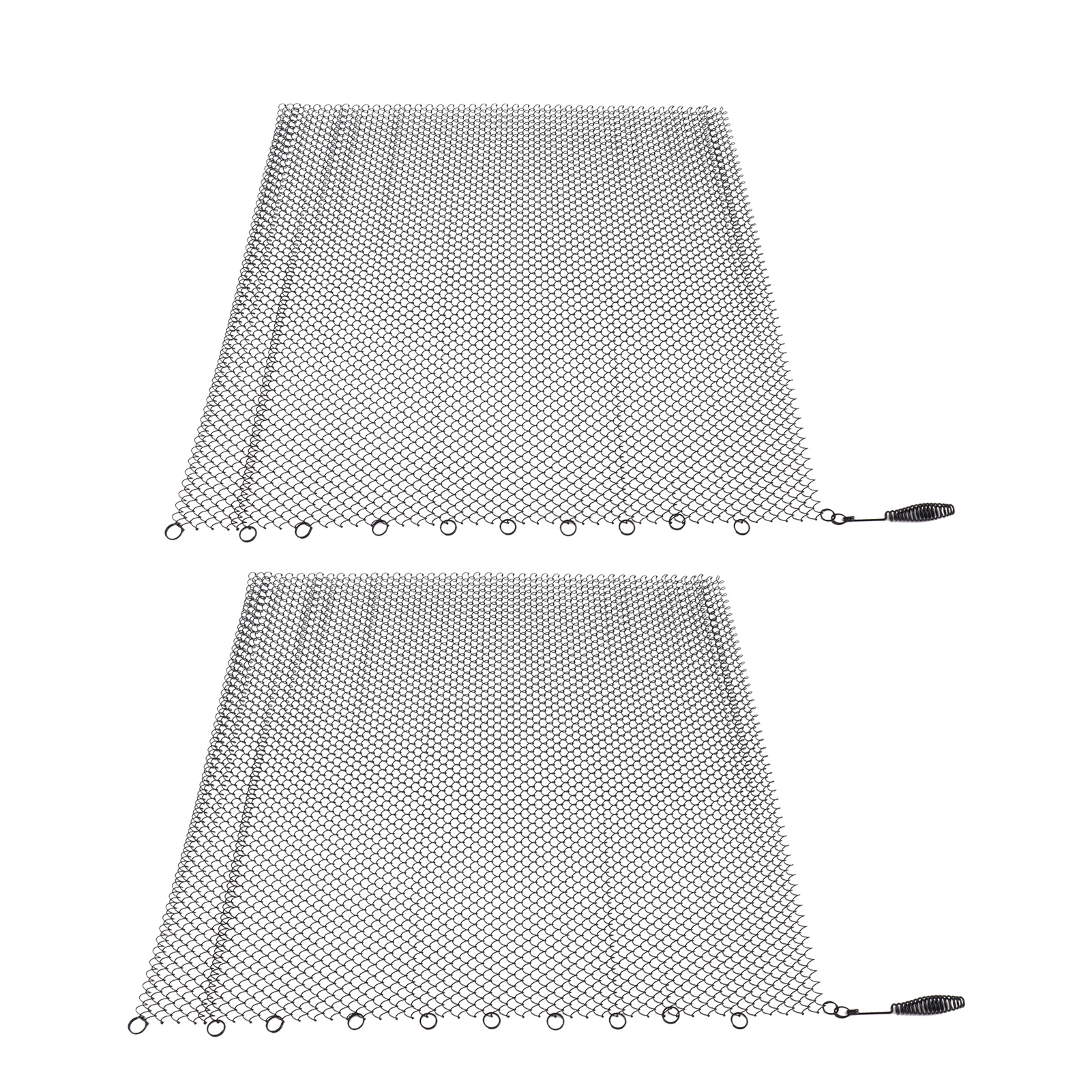 2 Panels Fireplace Mesh Curtain Screen Replacement for Wood Burning Fireplace