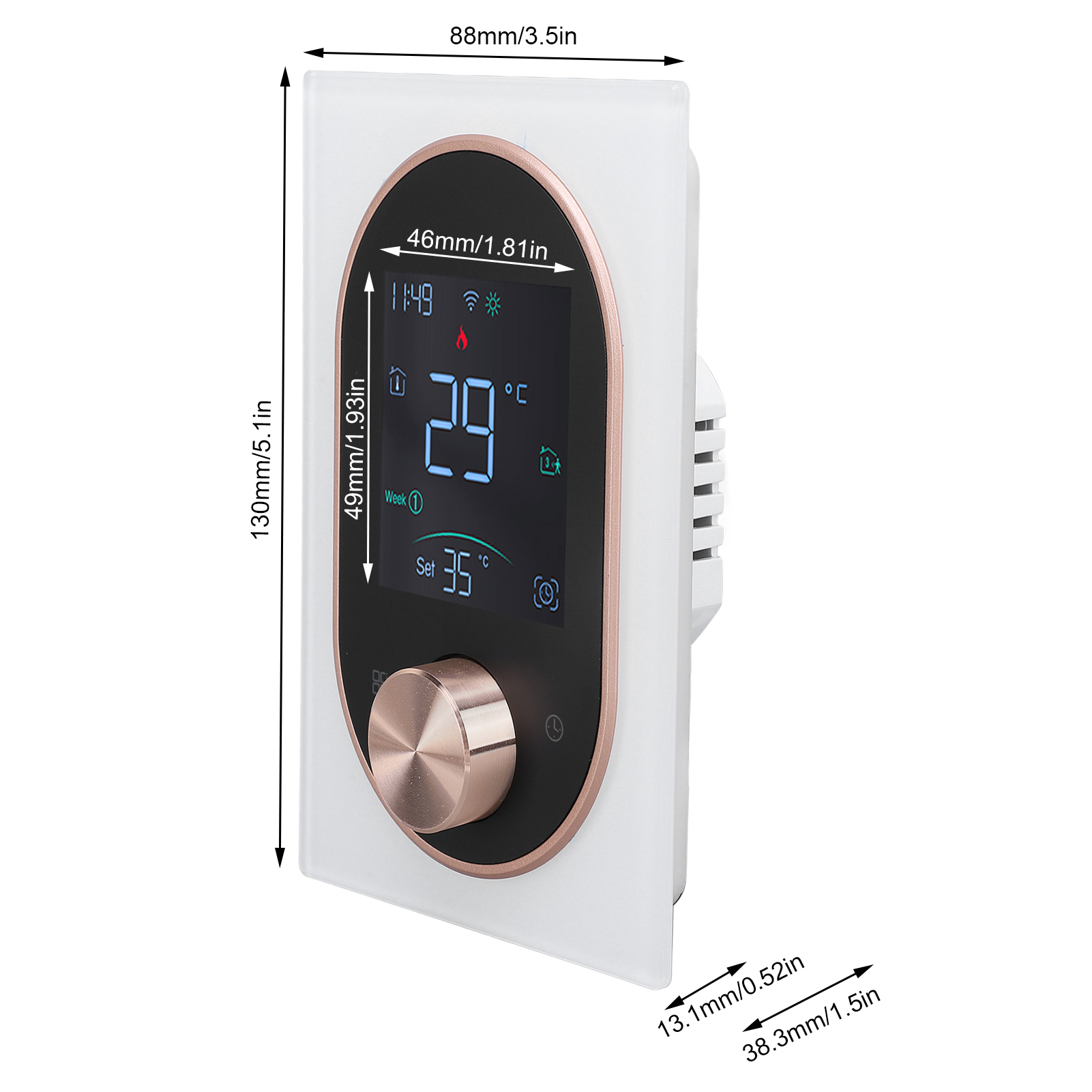 Intelligent Color Screen Lcd Plumbing Thermostat With Programmable App