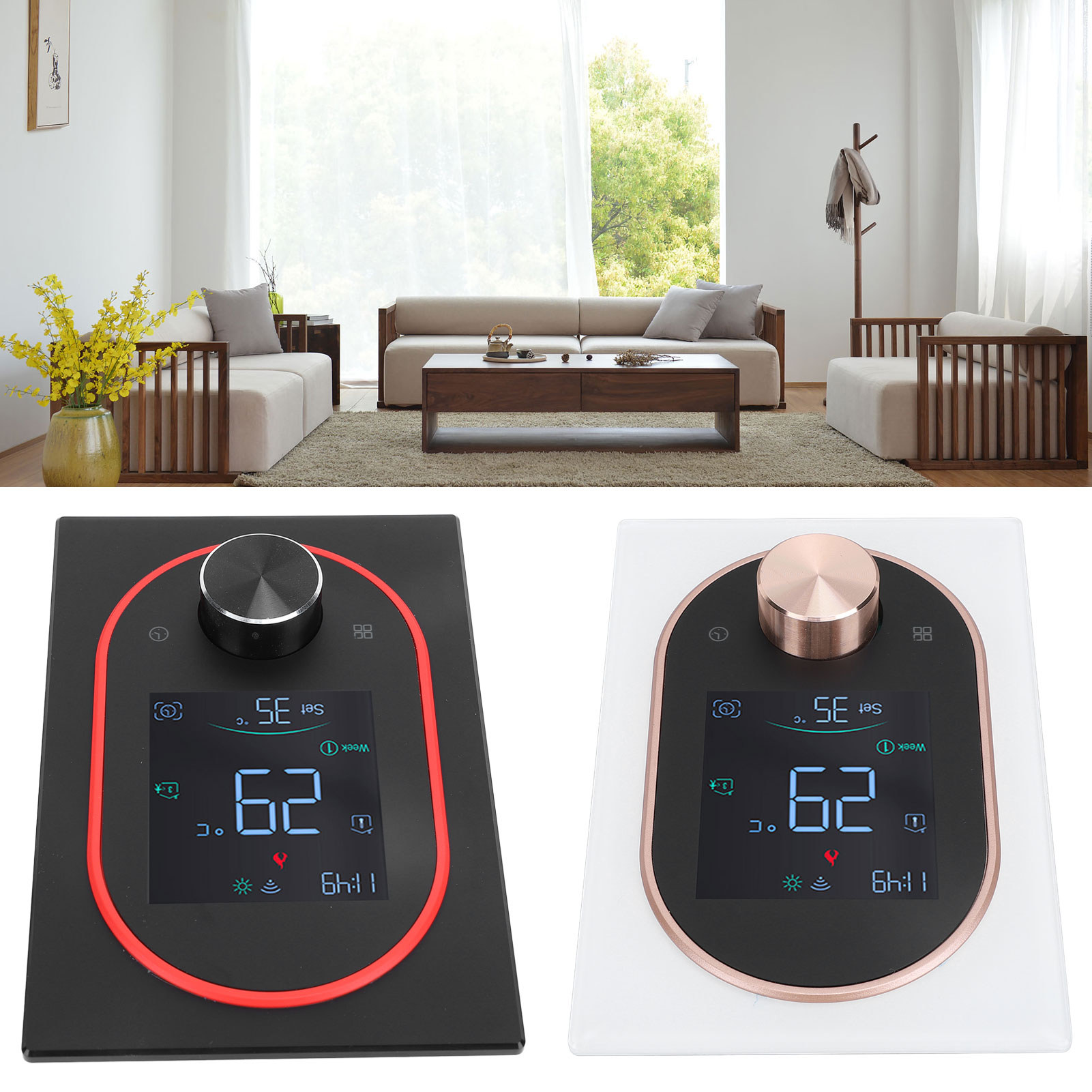 Intelligent Color Screen Lcd Plumbing Thermostat With Programmable App