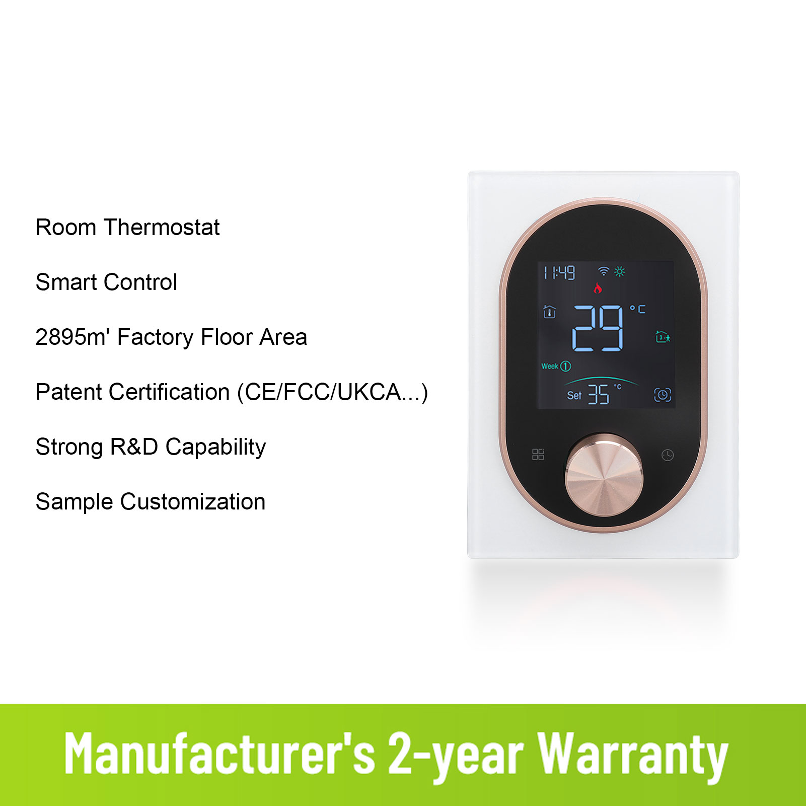 Intelligent Color Screen Lcd Plumbing Thermostat With Programmable App