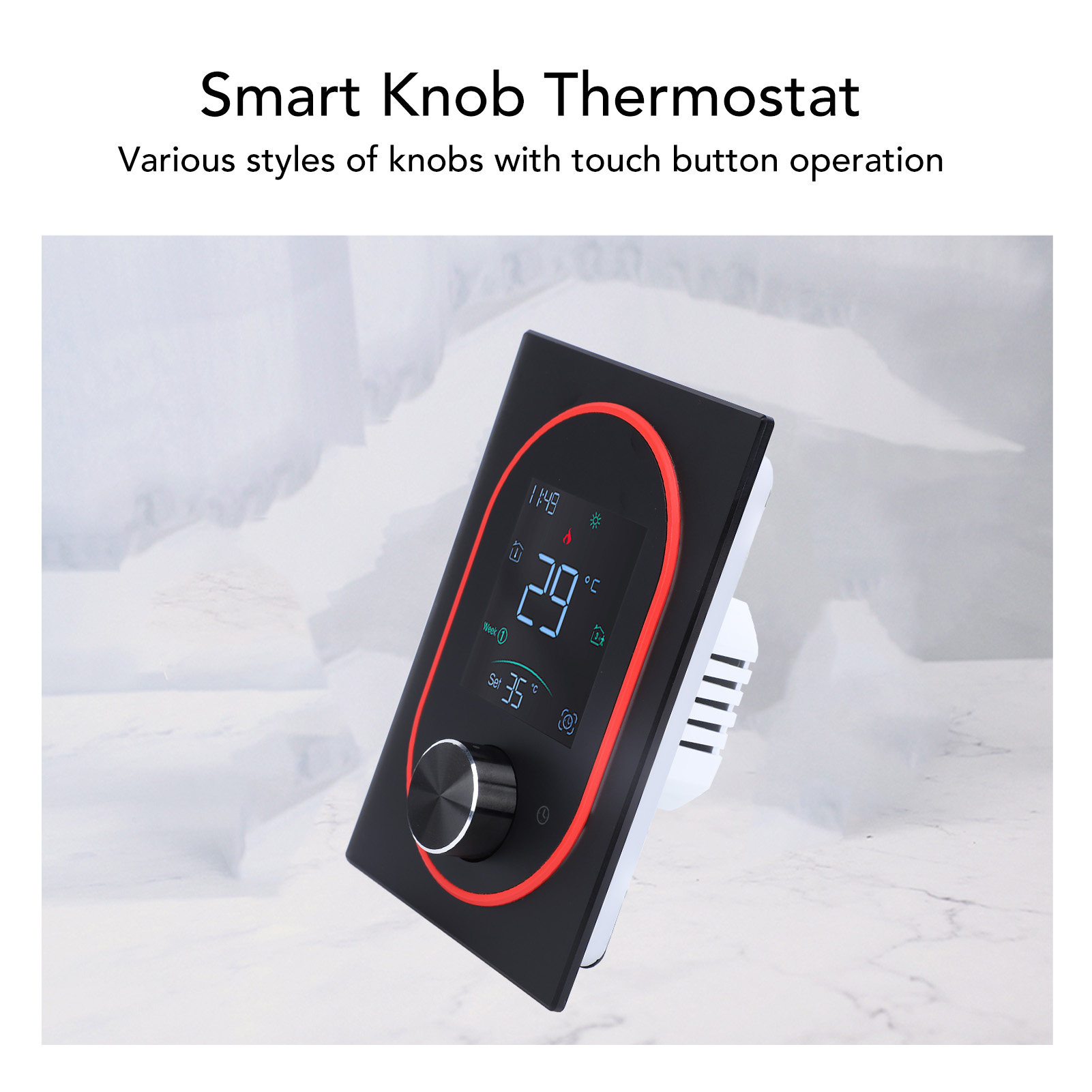 Intelligent Color Screen Lcd Electric Heating Thermostat With Programming App