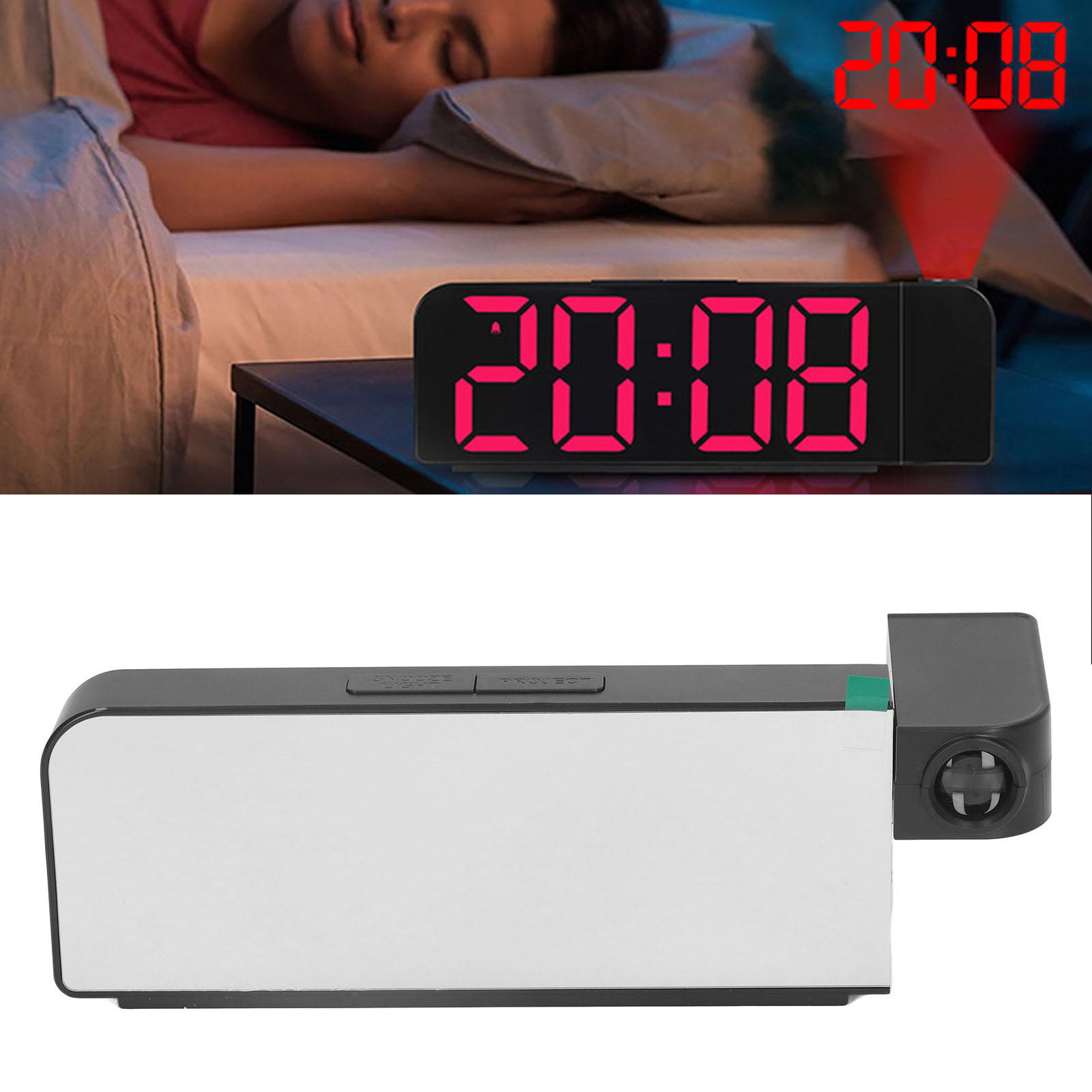 Digital Clock Large Display Large LED Alarm Clock LED Projection Clock