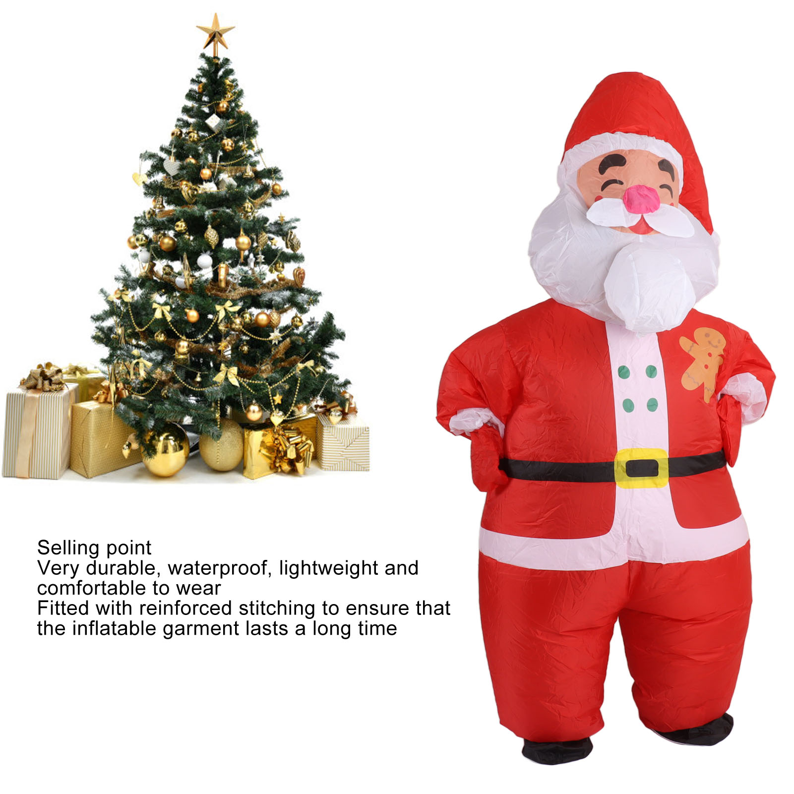 Inflatable Christmas Costume Funny Blow Up Christmas Party Doll Suit For 15 DM - Picture 15 of 18
