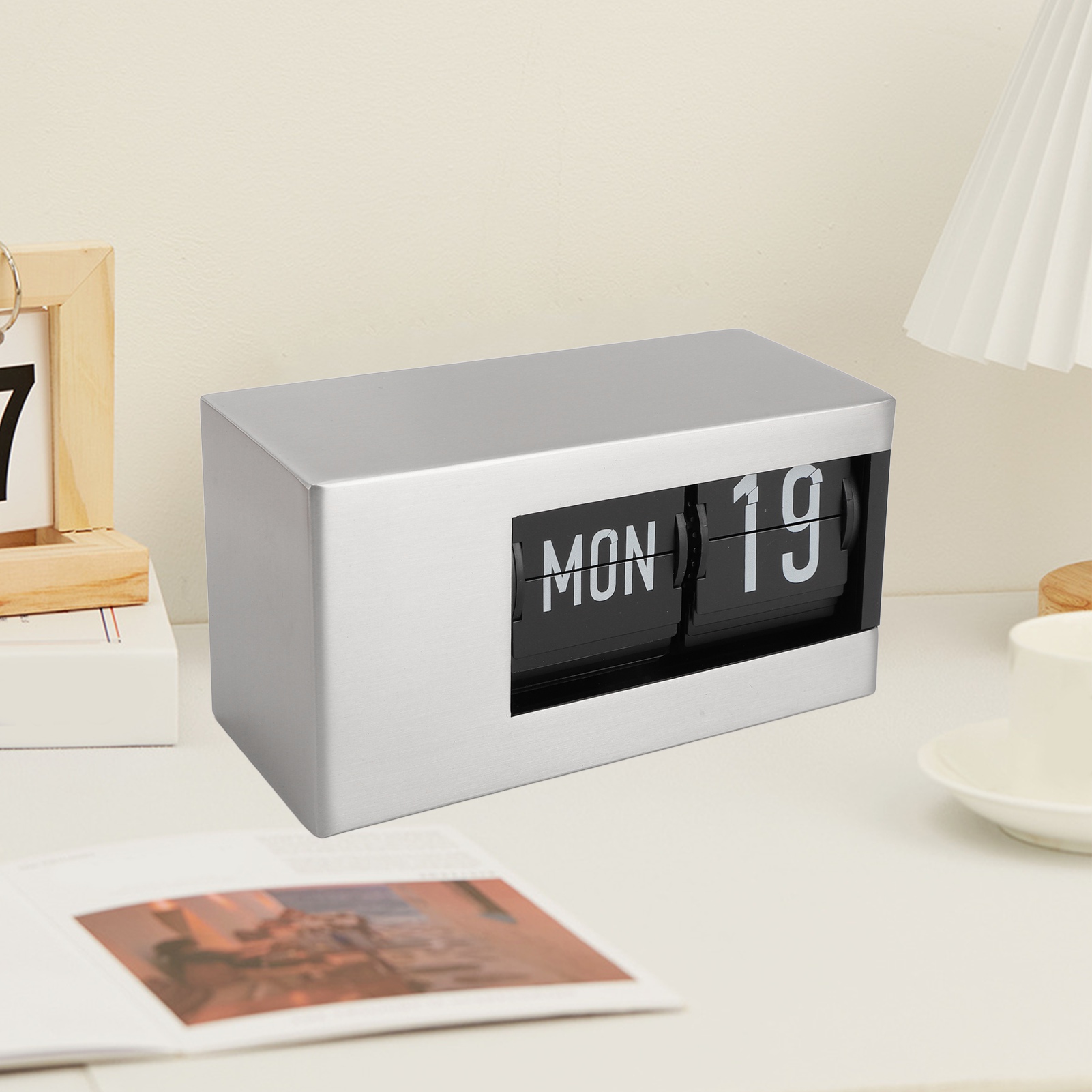 Reloj Estante Escritorio Abatible Elegante Minimalista Hogar Decorativo Digital Reloj Abatible - Imagen 14 de 18