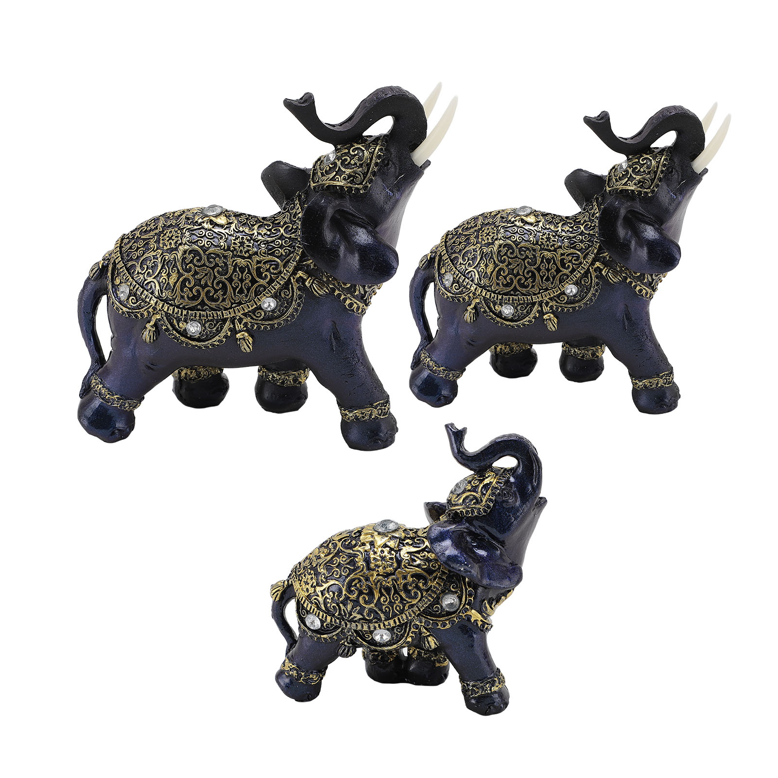 HG Elephant Figurine Resin Feng Shui Wealth Lucky Elephant Statue Decorative Orn