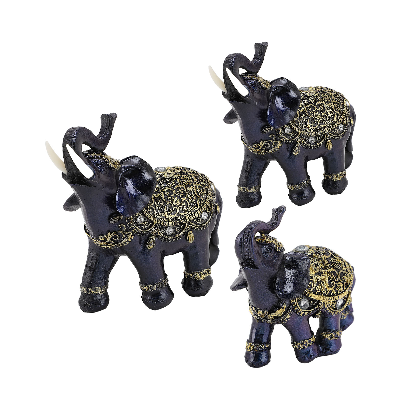 HG Elephant Figurine Resin Feng Shui Wealth Lucky Elephant Statue Decorative Orn