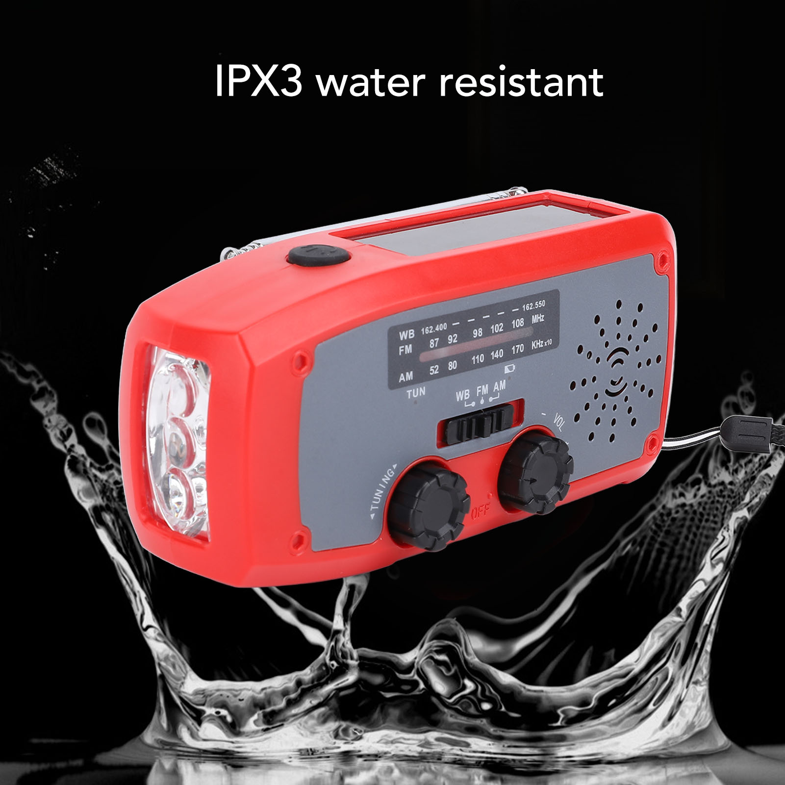 Emergency Hand Crank Radio With LED Flashlight AM FM NOAA Portable Weather GDM - Picture 14 of 18