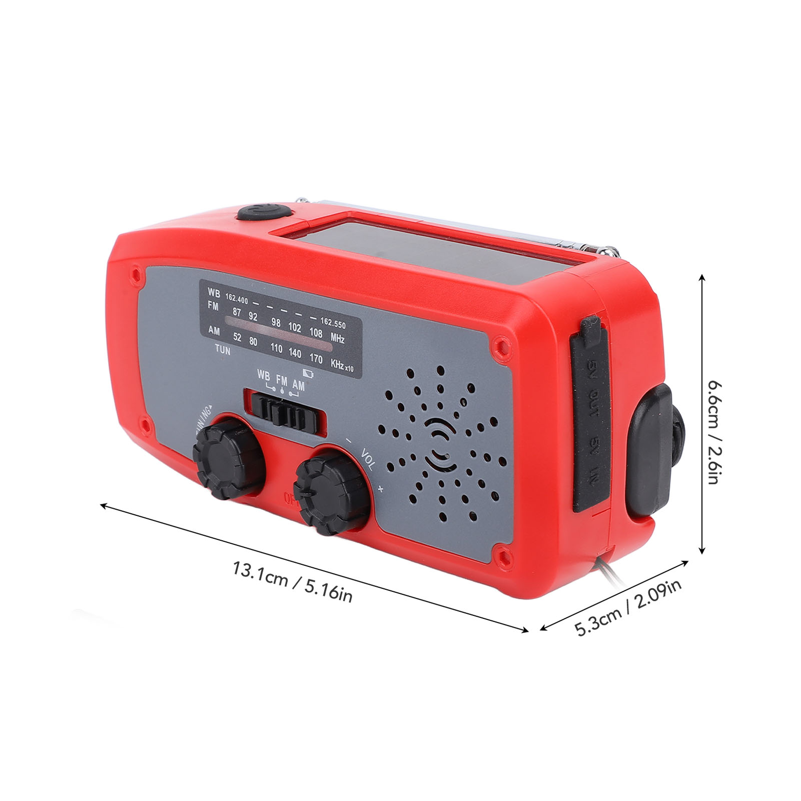 Emergency Hand Crank Radio With LED Flashlight AM FM NOAA Portable Weather GDM - Picture 17 of 18