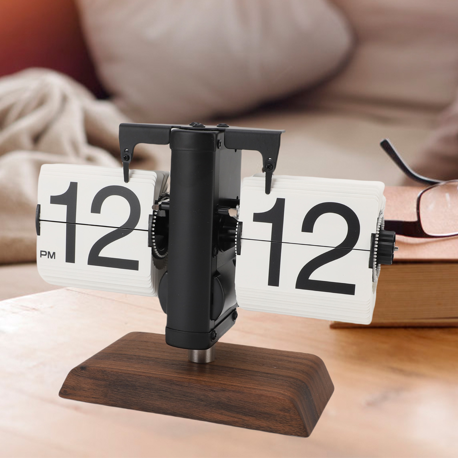 Vintage Retro Flip Desk Clock Mechanical Auto Flip Clock for Home Living Room - Picture 17 of 18