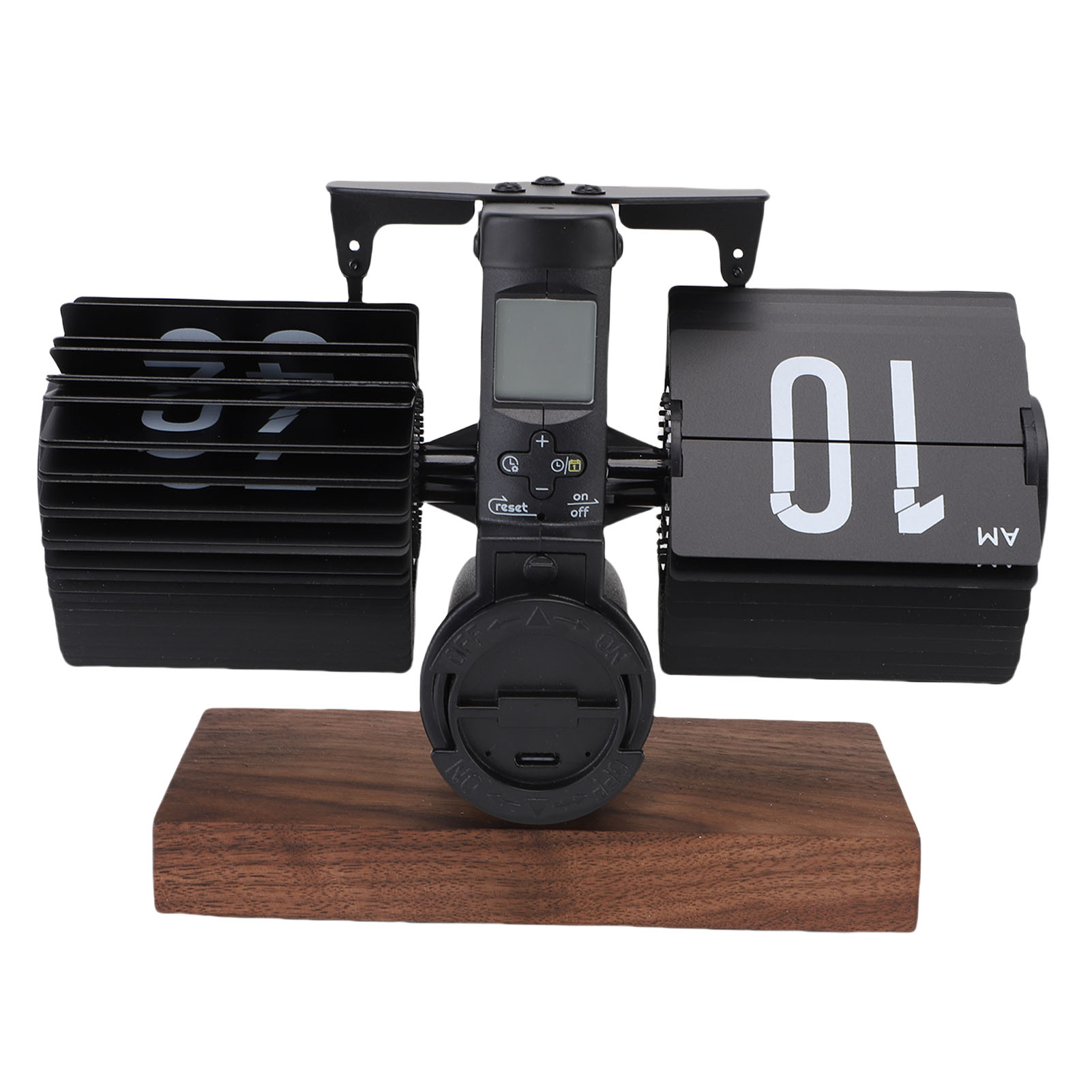 Reloj de mesa abatible mecánico digital alimentado por batería para oficina en casa - Imagen 13 de 18