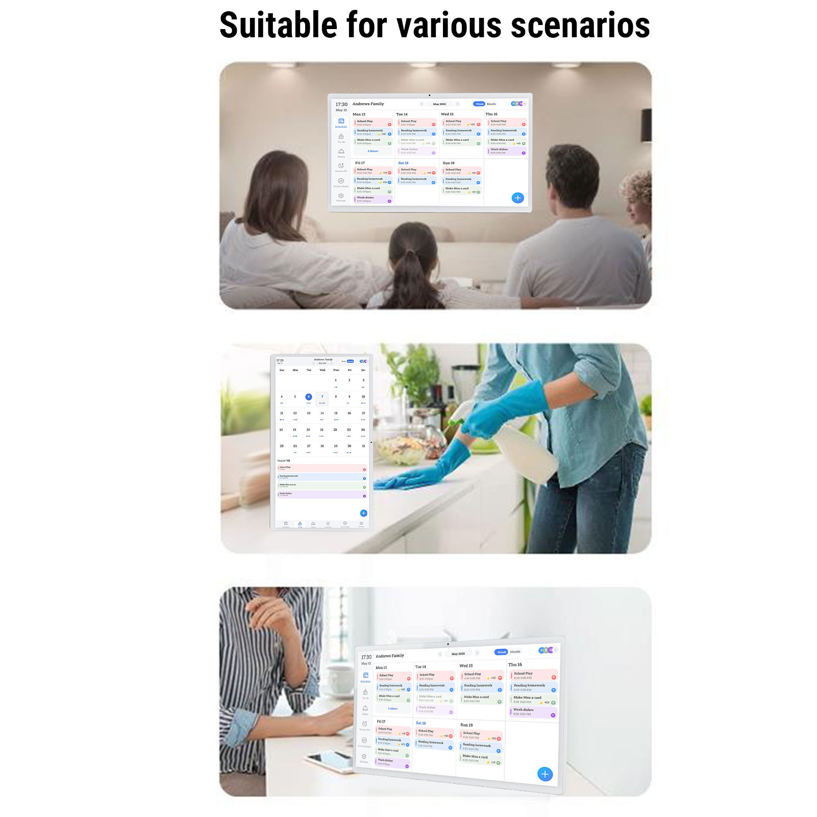 21.5 WiFi Digital Calendar 1920x1080 HD Wall Mount Touch Screen - Picture 30 of 30