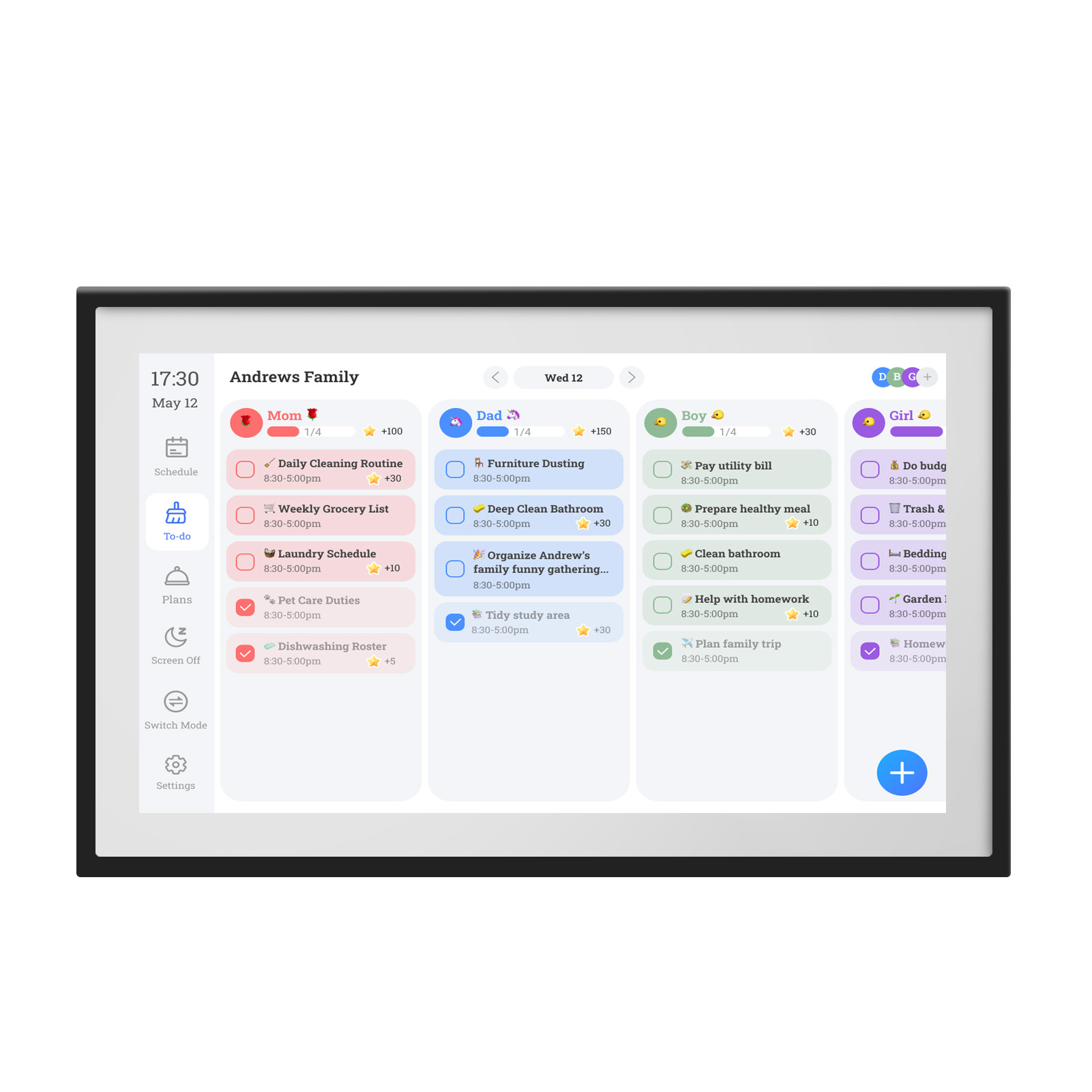 15 6 Zoll WiFi-Wand-Planer-Digital-Kalender-Arbeits 1920x1080 Mit Touchscreen - Bild 25 von 33