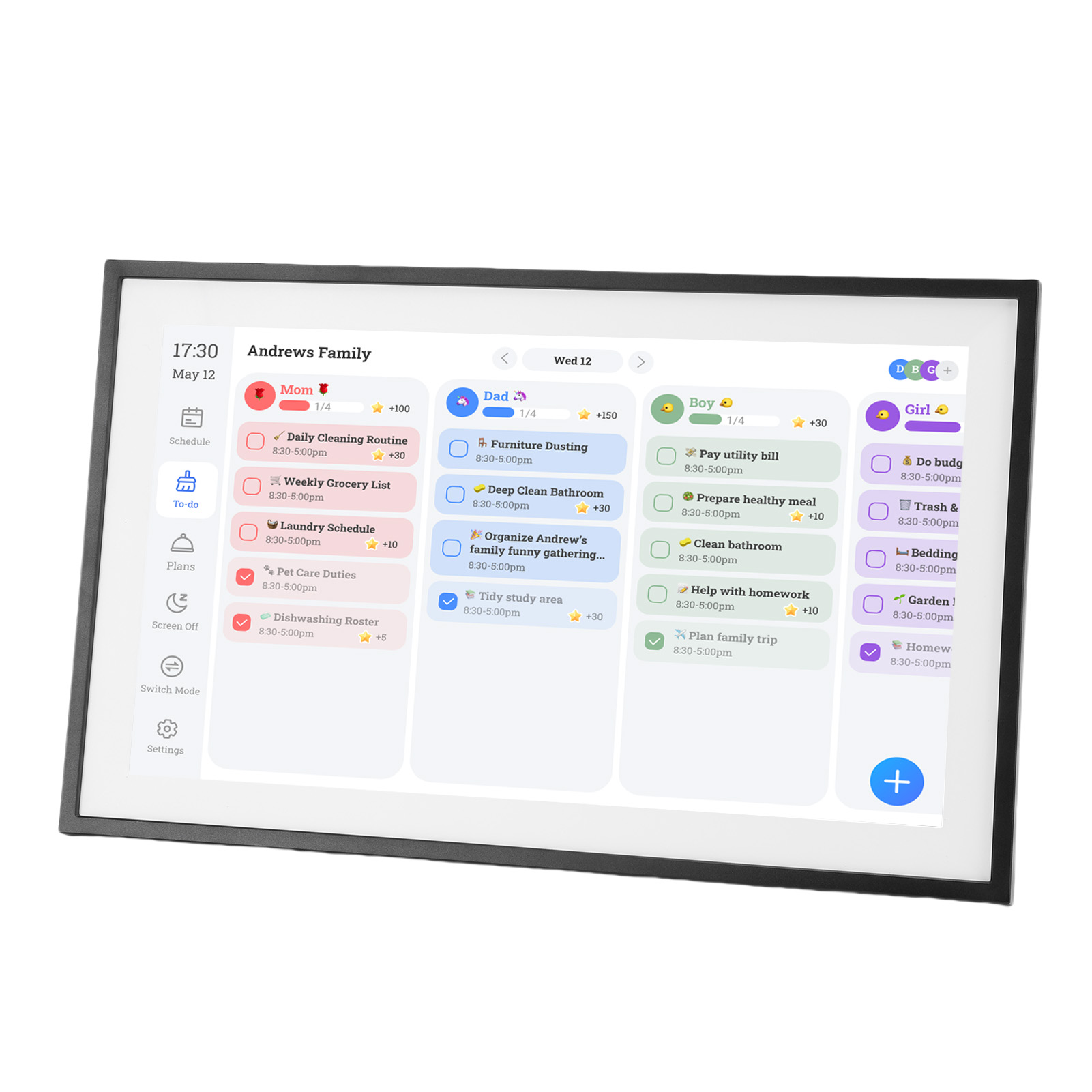 15 6 Zoll WiFi-Wand-Planer-Digital-Kalender-Arbeits 1920x1080 Mit Touchscreen - Bild 30 von 33