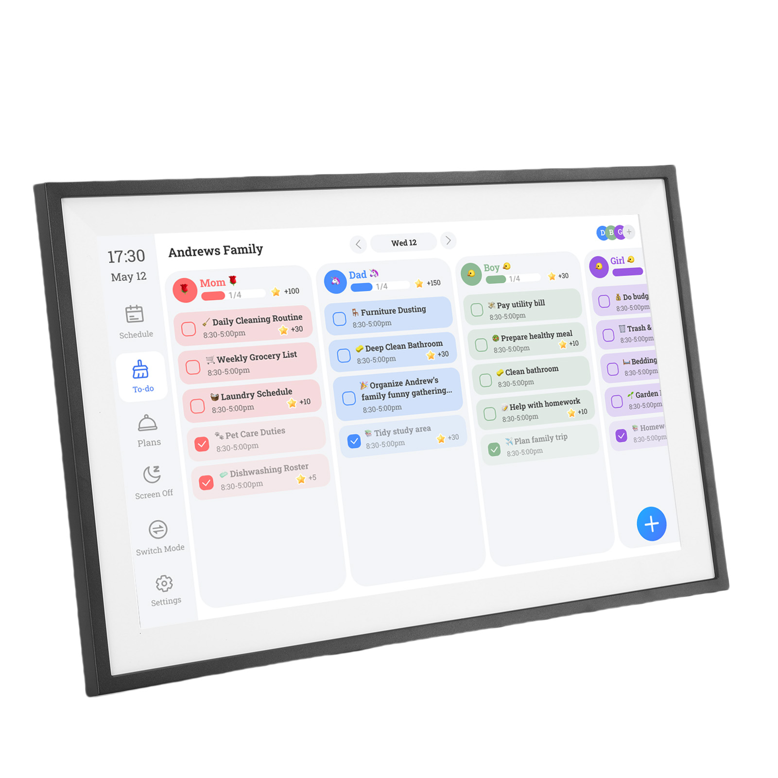 15 6 Zoll WiFi-Wand-Planer-Digital-Kalender-Arbeits 1920x1080 Mit Touchscreen - Bild 27 von 33