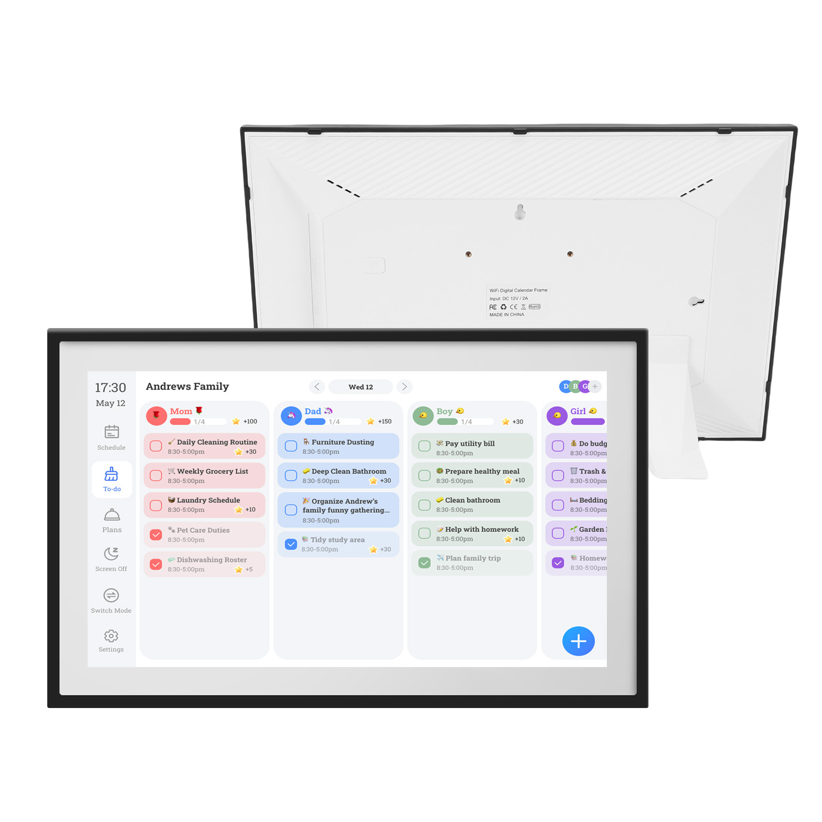 15 6 Zoll WiFi-Wand-Planer-Digital-Kalender-Arbeits 1920x1080 Mit Touchscreen - Bild 32 von 33