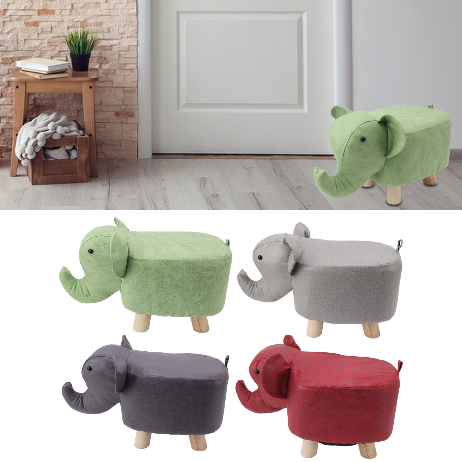 Animal Footstools Elephant Shaped Slip Resistant Silent Comfortable Stable TDM - Picture 31 of 33