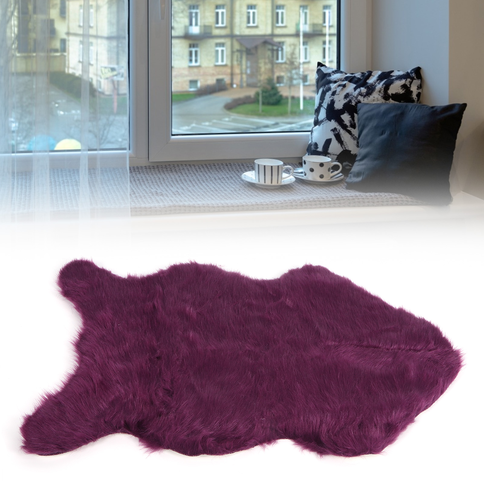 Faux Sheepskin Fur Rug Soft Carpet Area Rug For Bedroom Sofa Floor Living Room