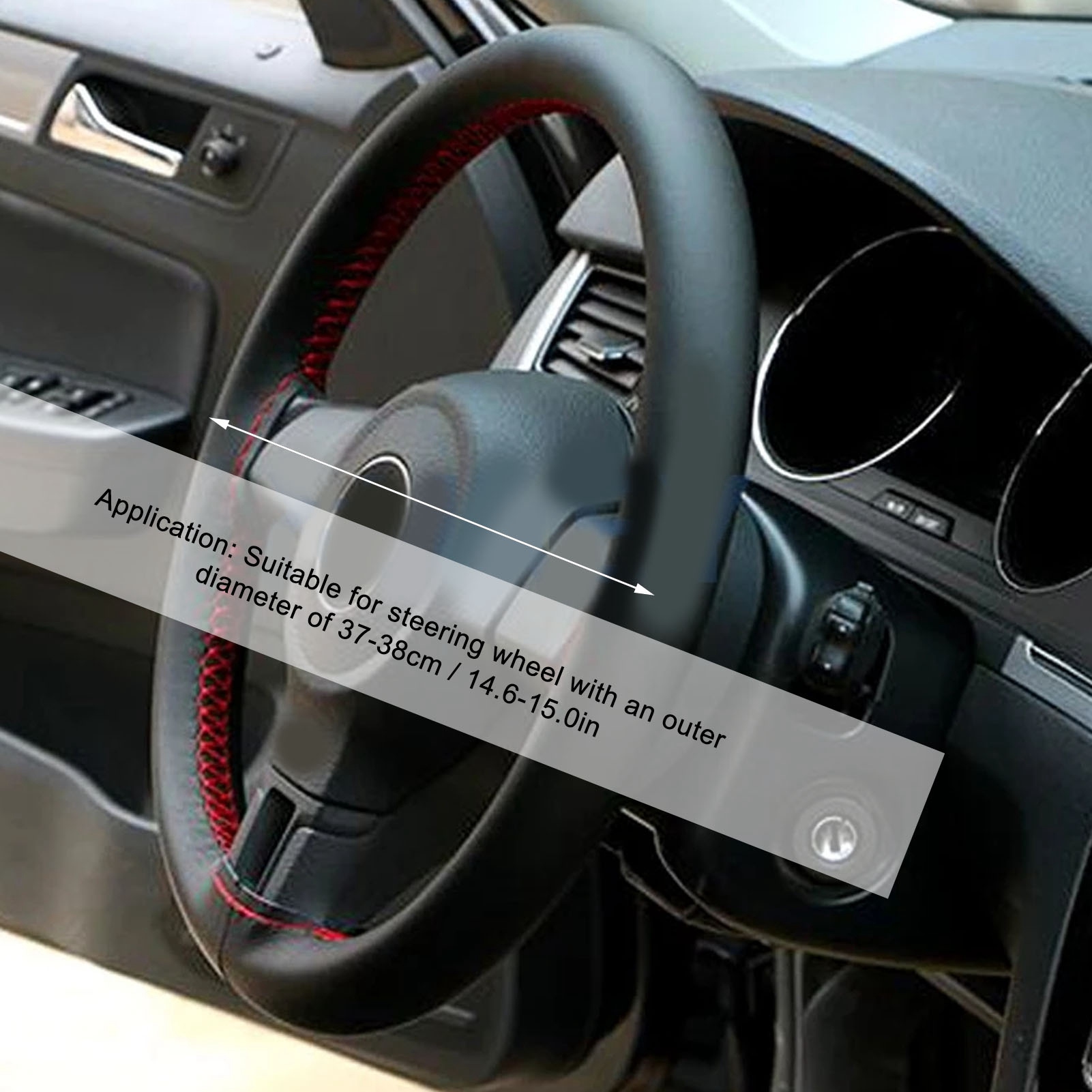 Universal Steering Wheel Cover With Needle Thread Protector For External
