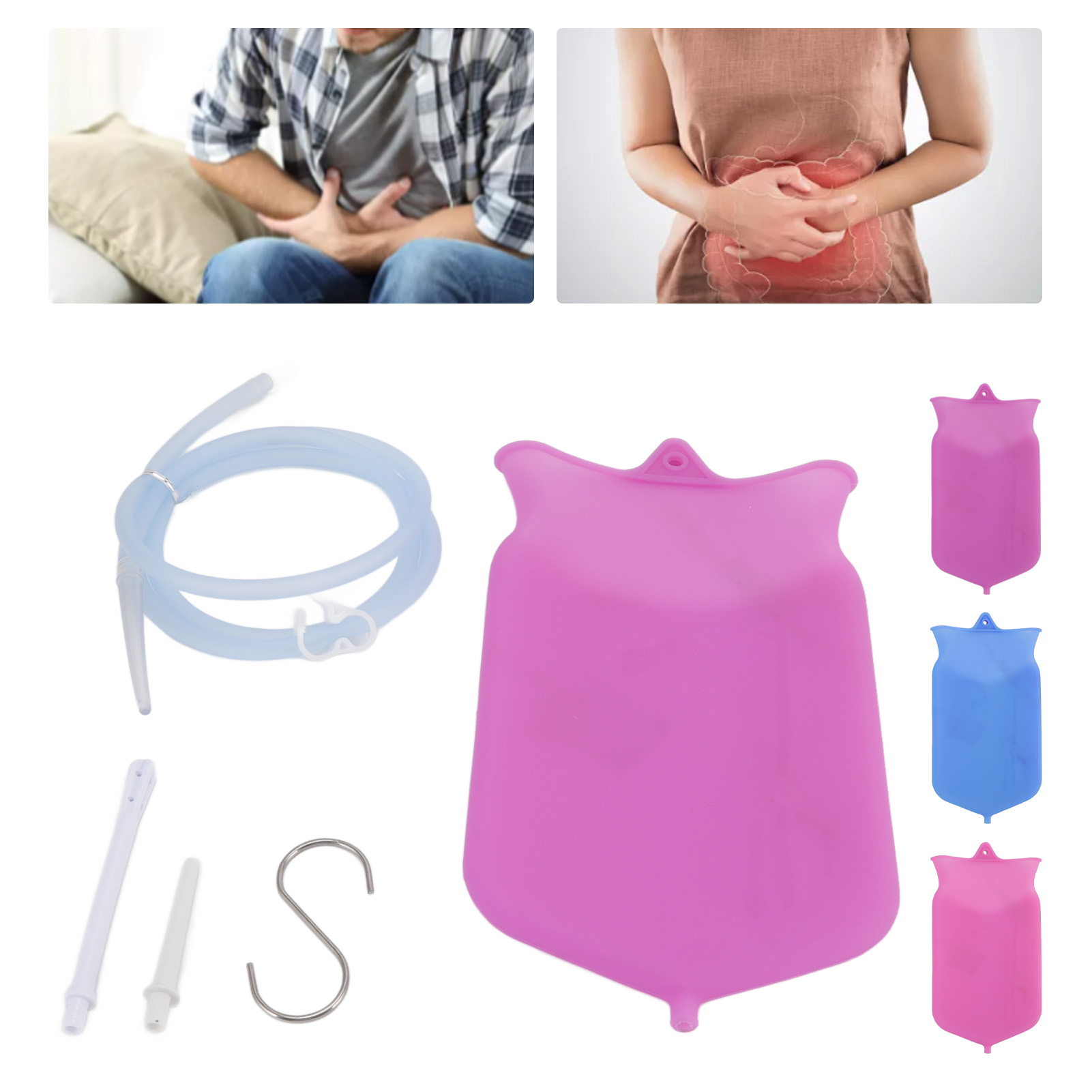 Enema Bag Kit Silicone For Colon Cleansing Home Colonic Portable Health Car DM - Picture 18 of 18